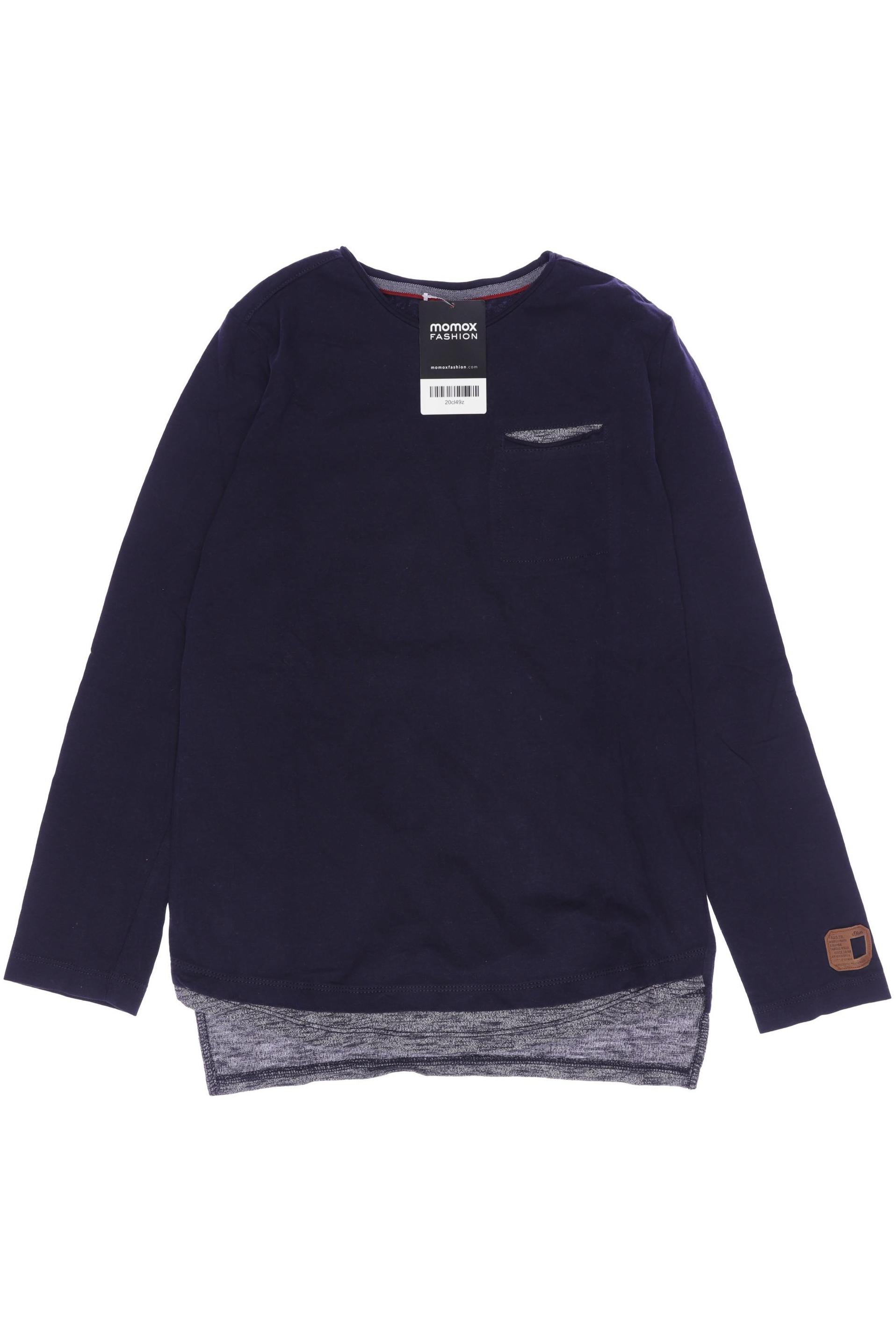 

s.Oliver Herren Langarmshirt, marineblau, Gr. 152