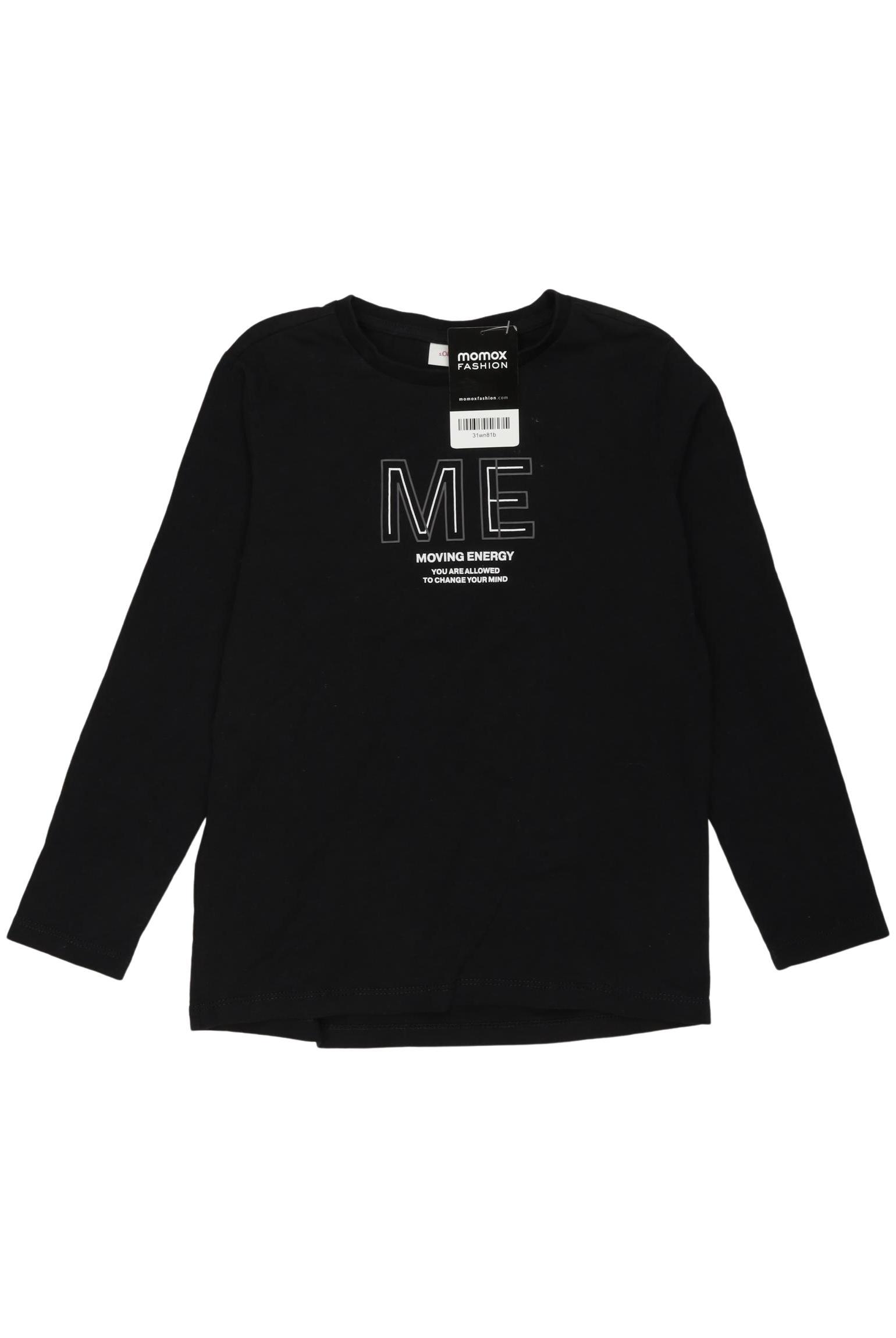 

s.Oliver Jungen Langarmshirt, schwarz, Gr. 140