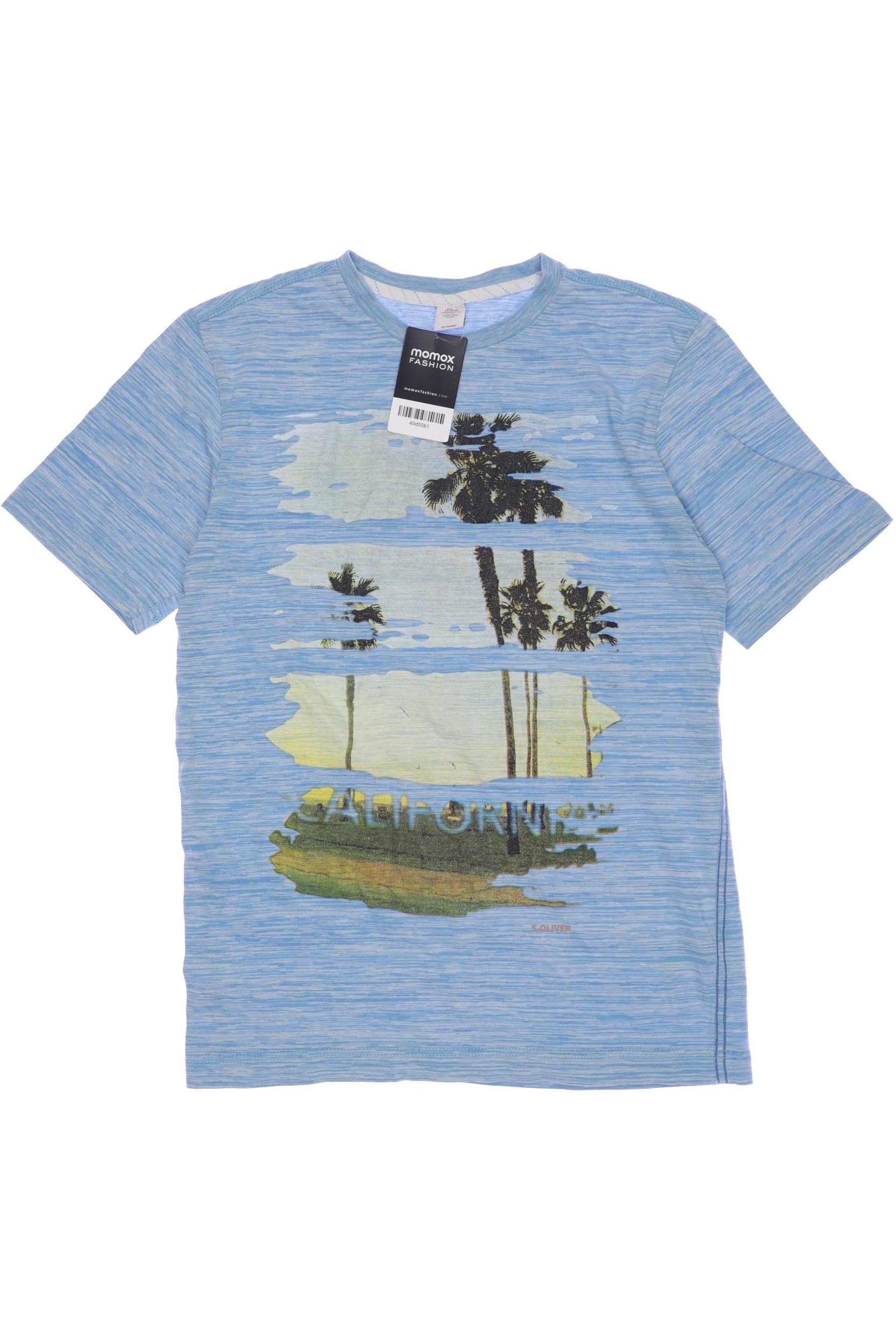 

s.Oliver Herren T-Shirt, blau, Gr. 176