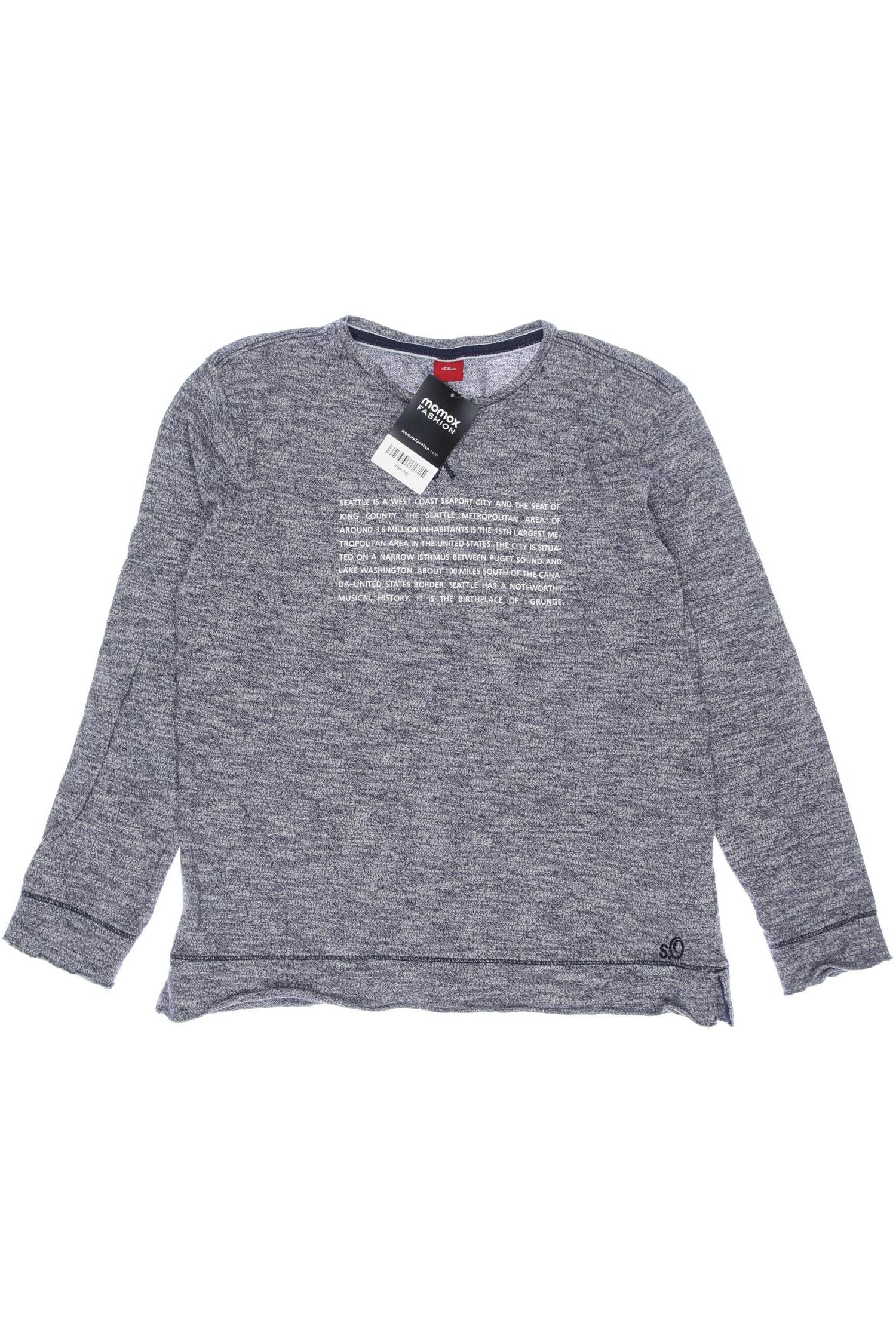 

s.Oliver Herren Langarmshirt, marineblau, Gr. 140
