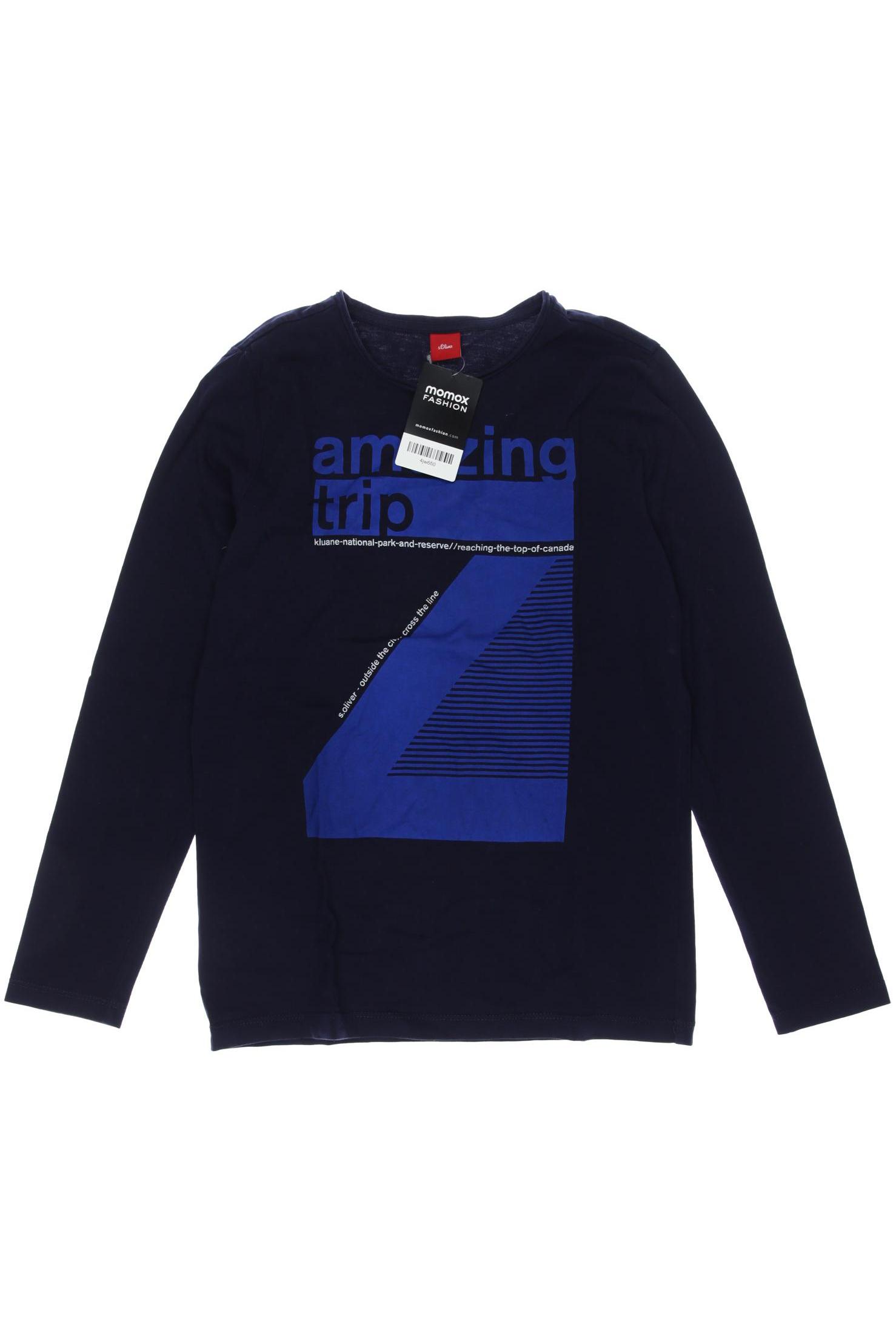 

s.Oliver Herren Langarmshirt, marineblau, Gr. 152
