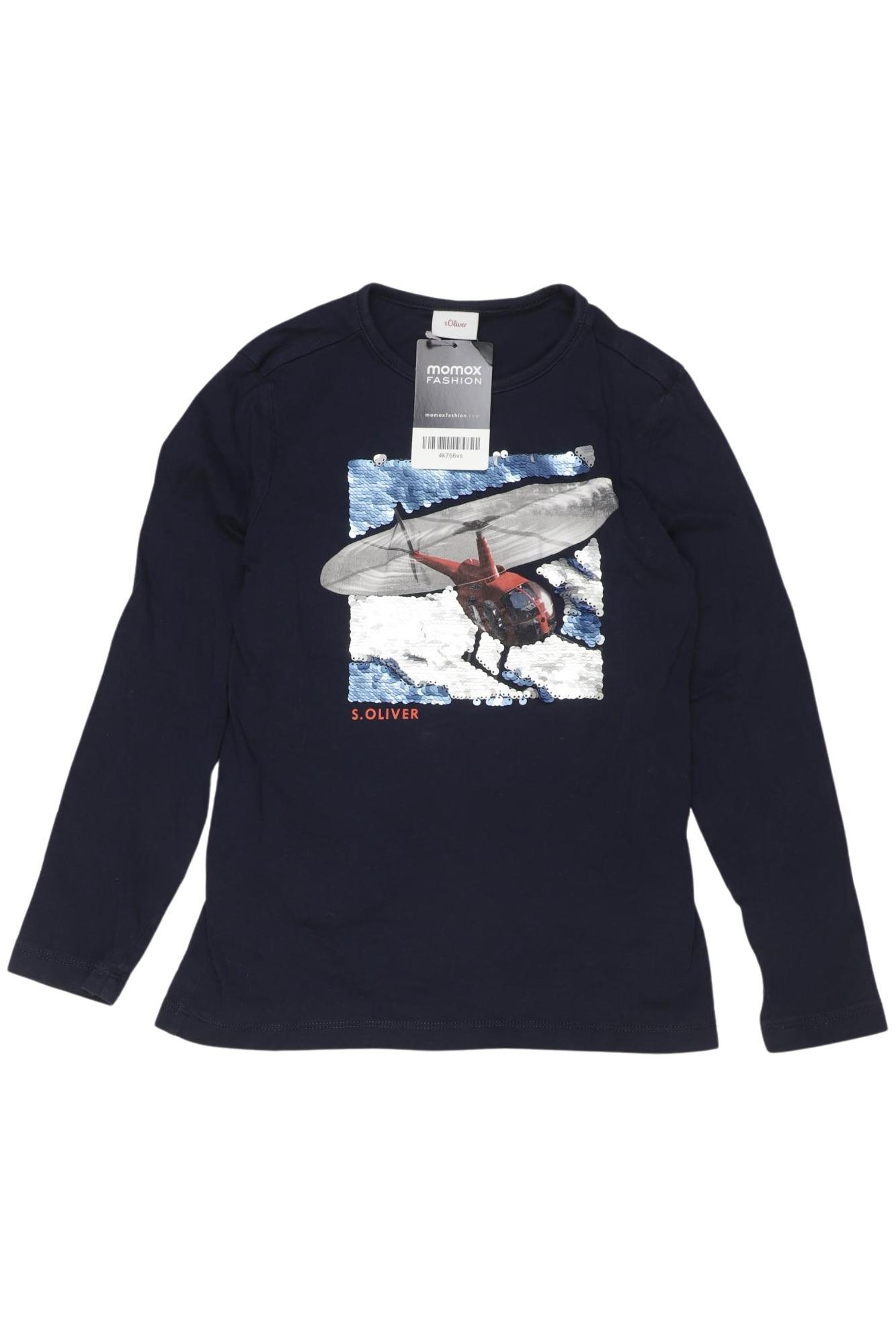 

s.Oliver Jungen Langarmshirt, marineblau, Gr. 128