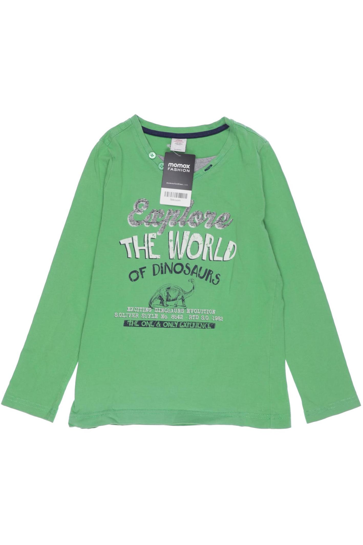 

s.Oliver Herren Langarmshirt, grün, Gr. 128