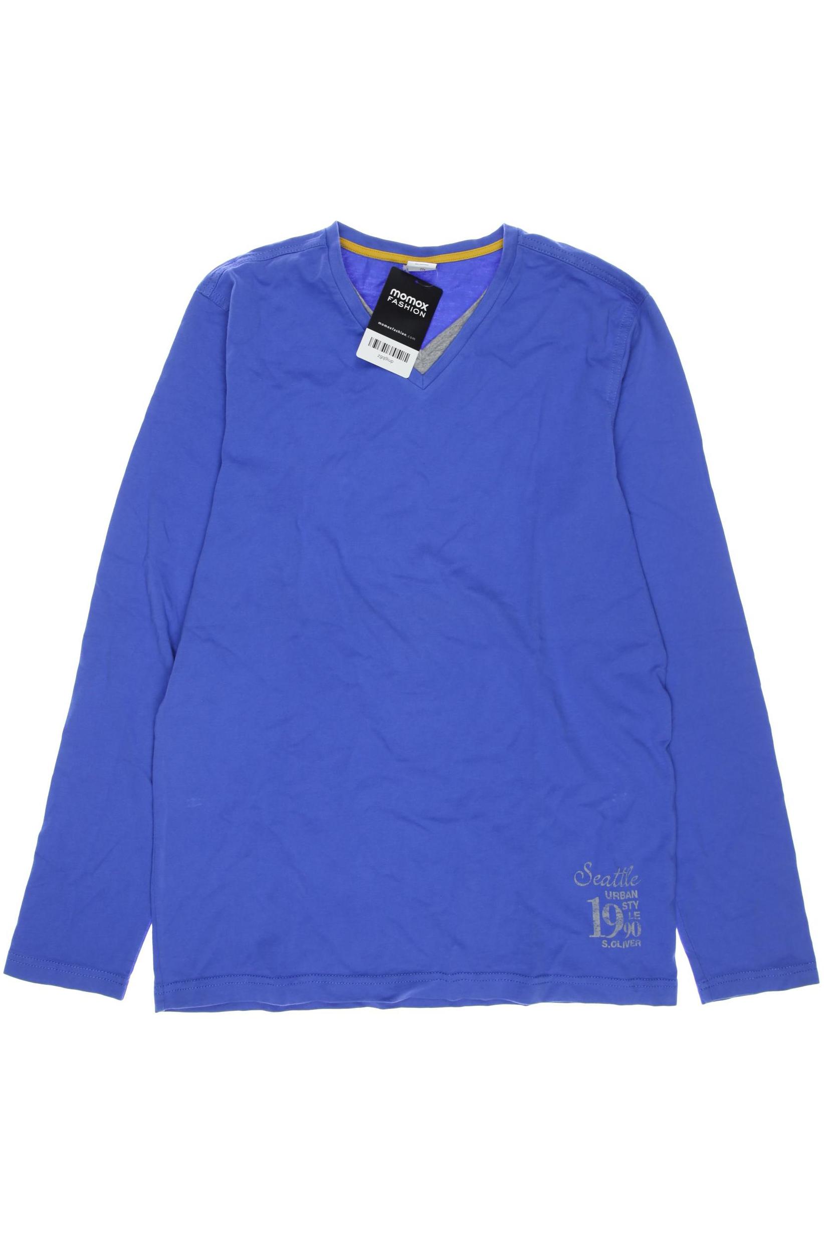 

s.Oliver Herren Langarmshirt, blau, Gr. 176