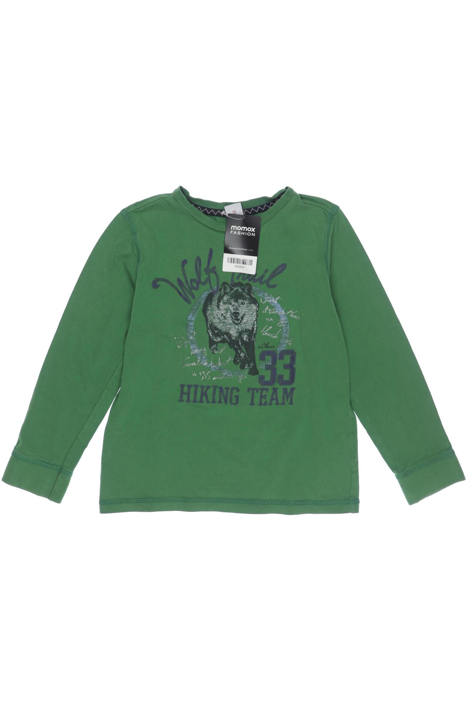 

s.Oliver Herren Langarmshirt, grün, Gr. 128