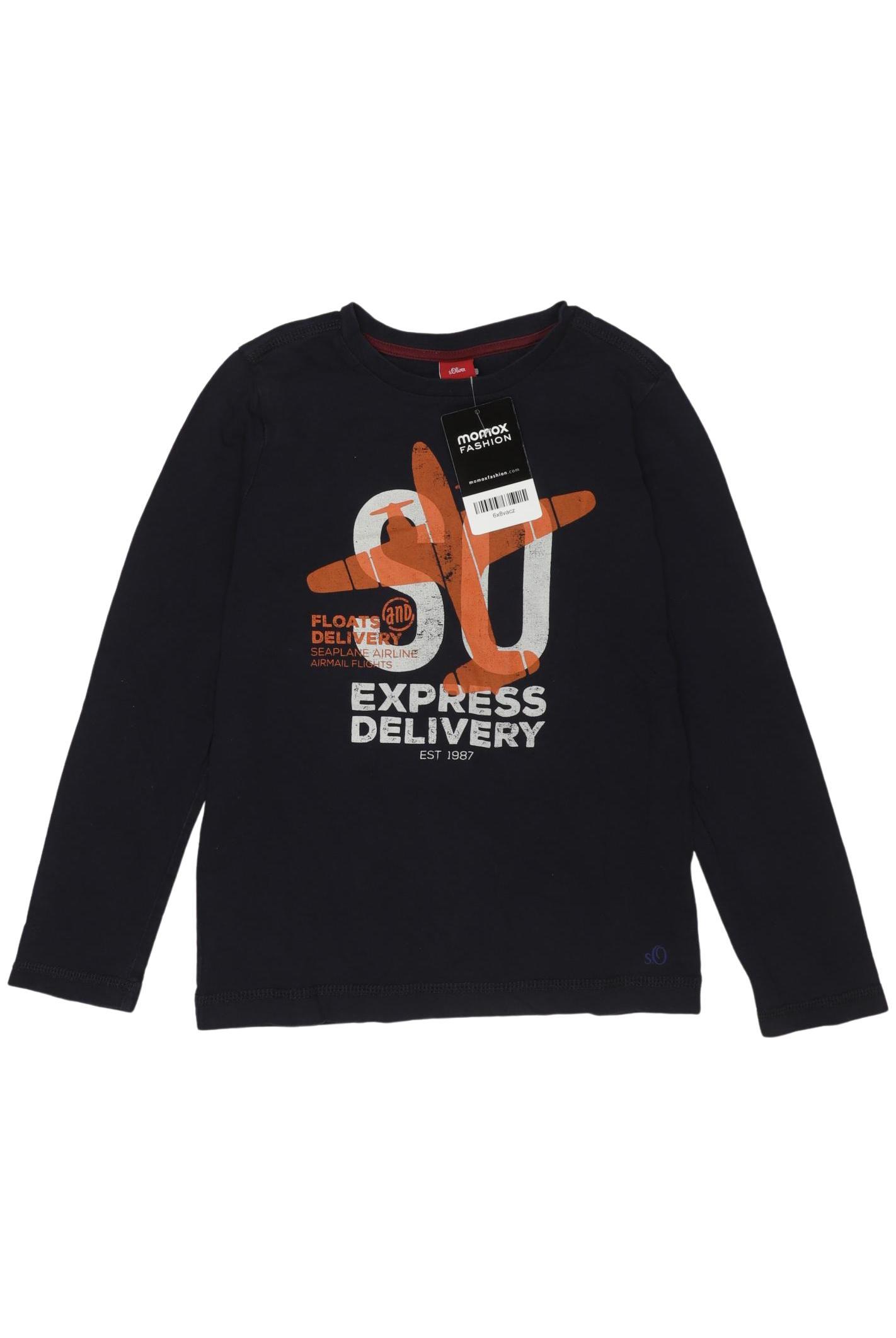 

s.Oliver Jungen Langarmshirt, marineblau, Gr. 134