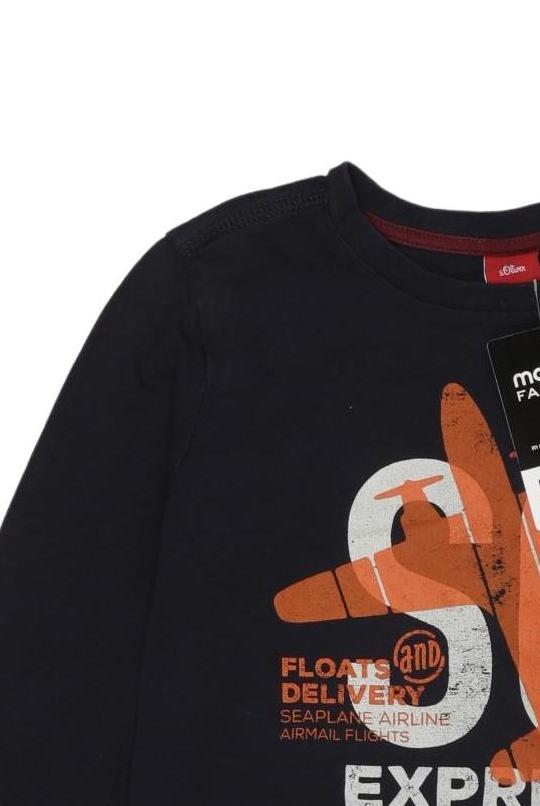 Thumbnail - s.Oliver Jungen Langarmshirt, marineblau, Gr. 134