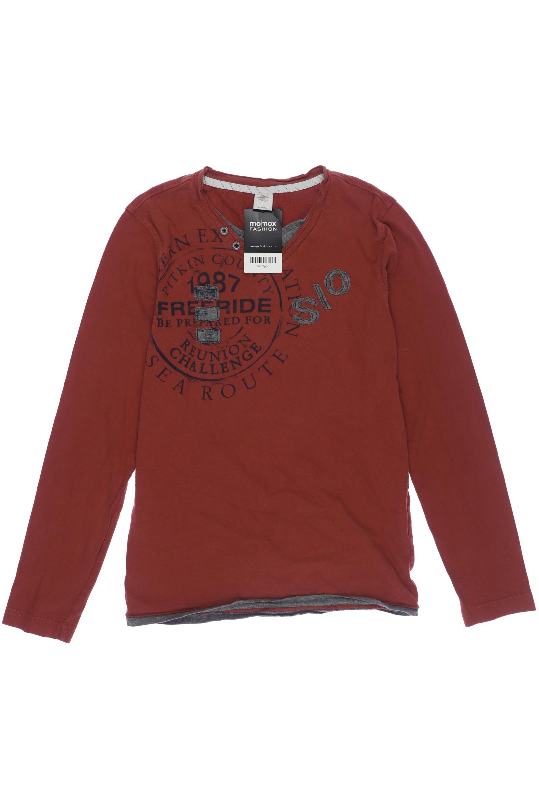 

s.Oliver Herren Langarmshirt, rot, Gr. 164