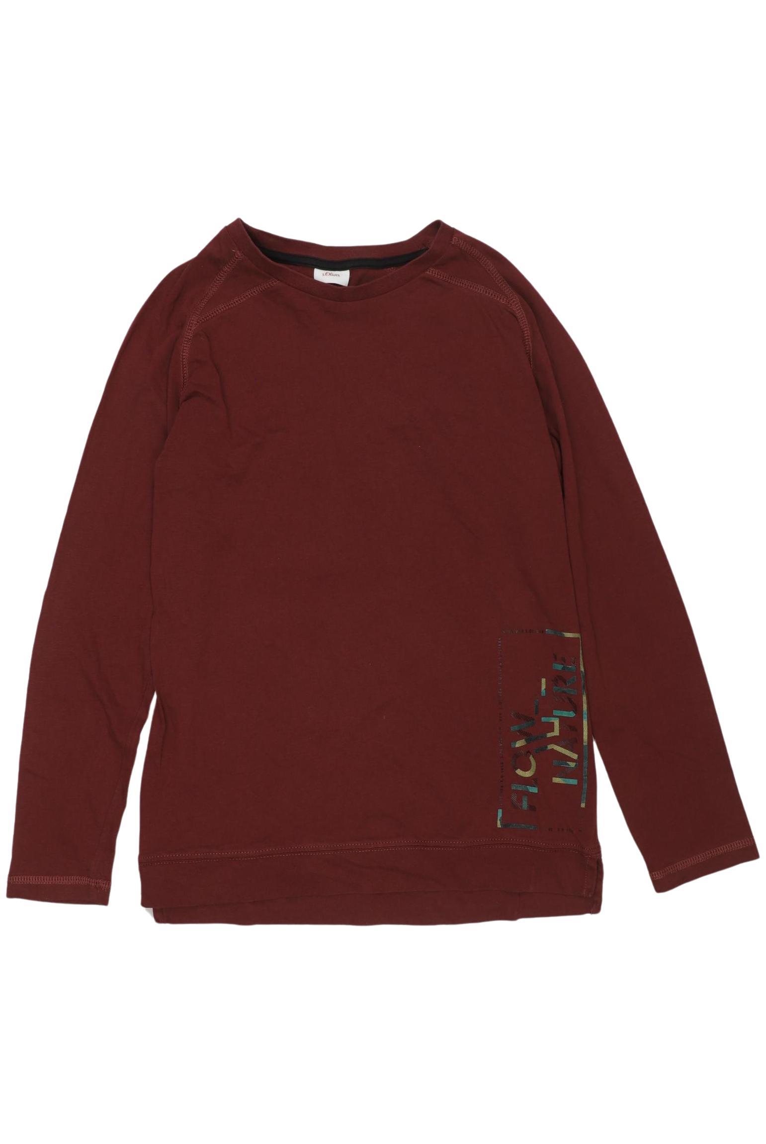 

s.Oliver Jungen Langarmshirt, bordeaux, Gr. 152