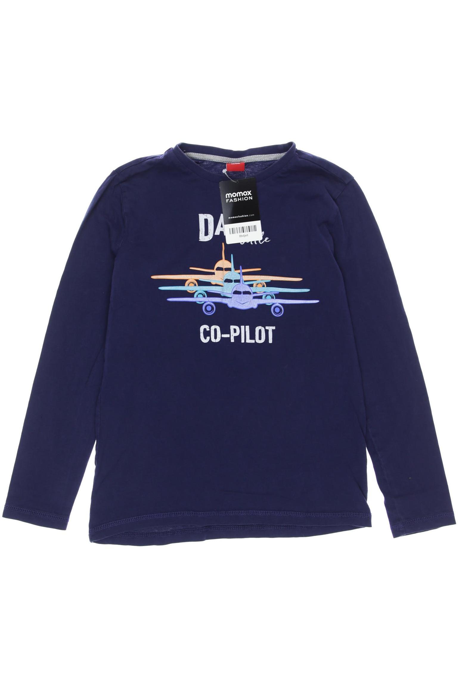

s.Oliver Herren Langarmshirt, marineblau, Gr. 140