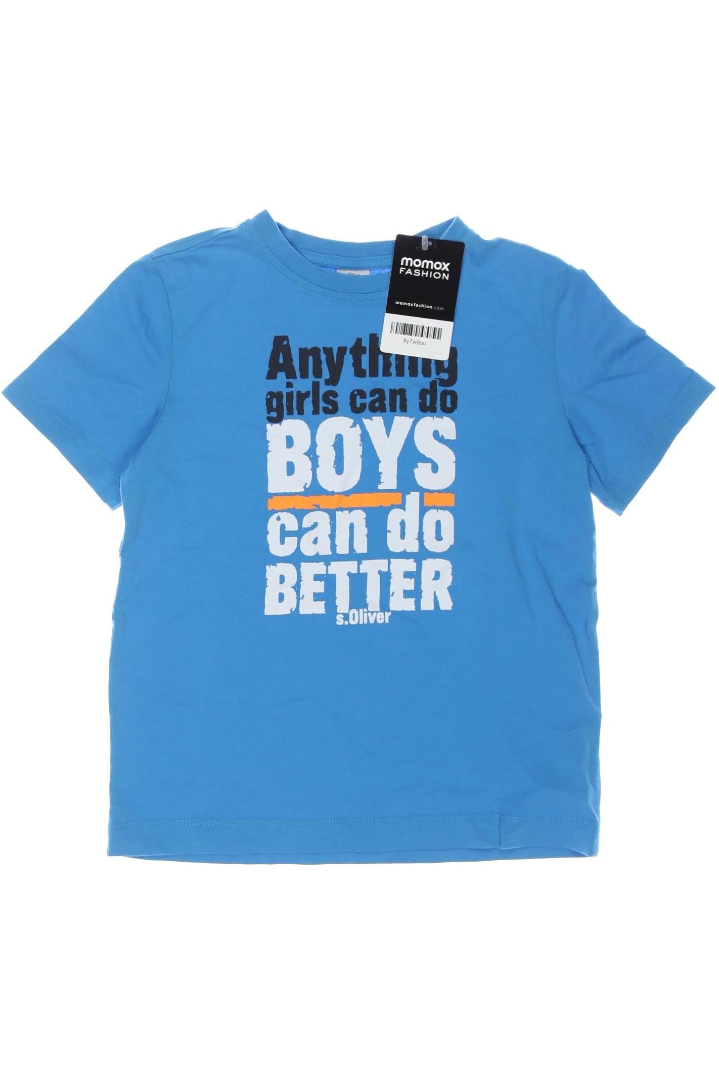 

s.Oliver Herren T-Shirt, blau, Gr. 116