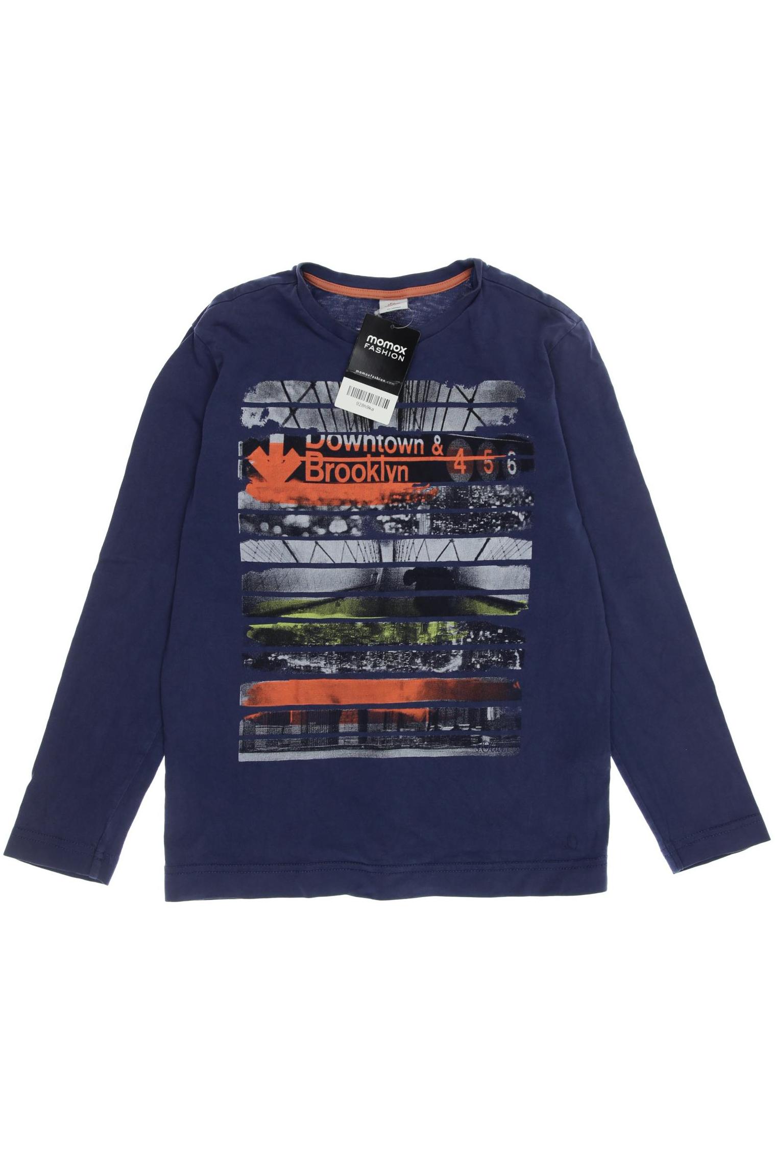 

s.Oliver Herren Langarmshirt, marineblau, Gr. 140