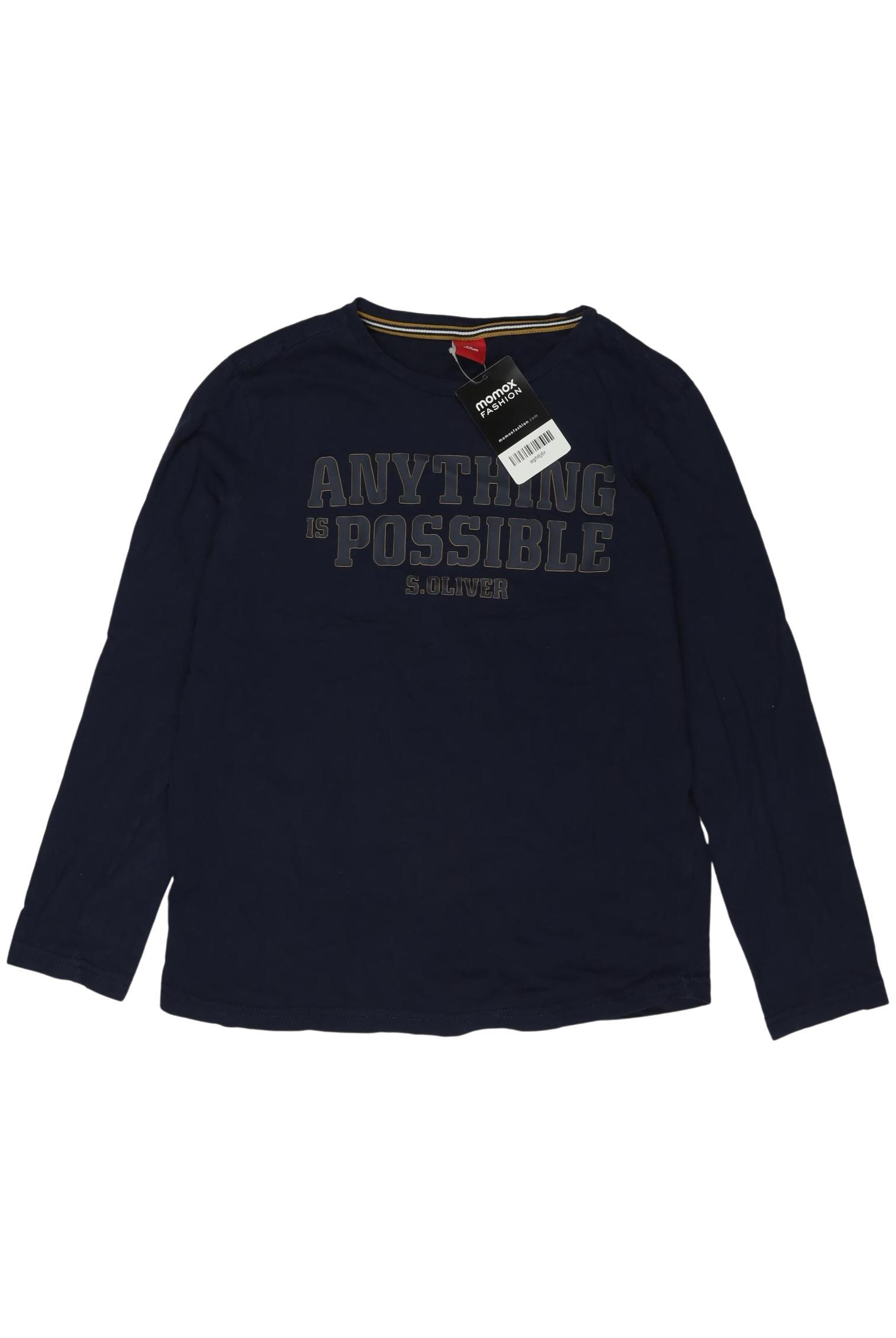 

s.Oliver Herren Langarmshirt, marineblau, Gr. 152