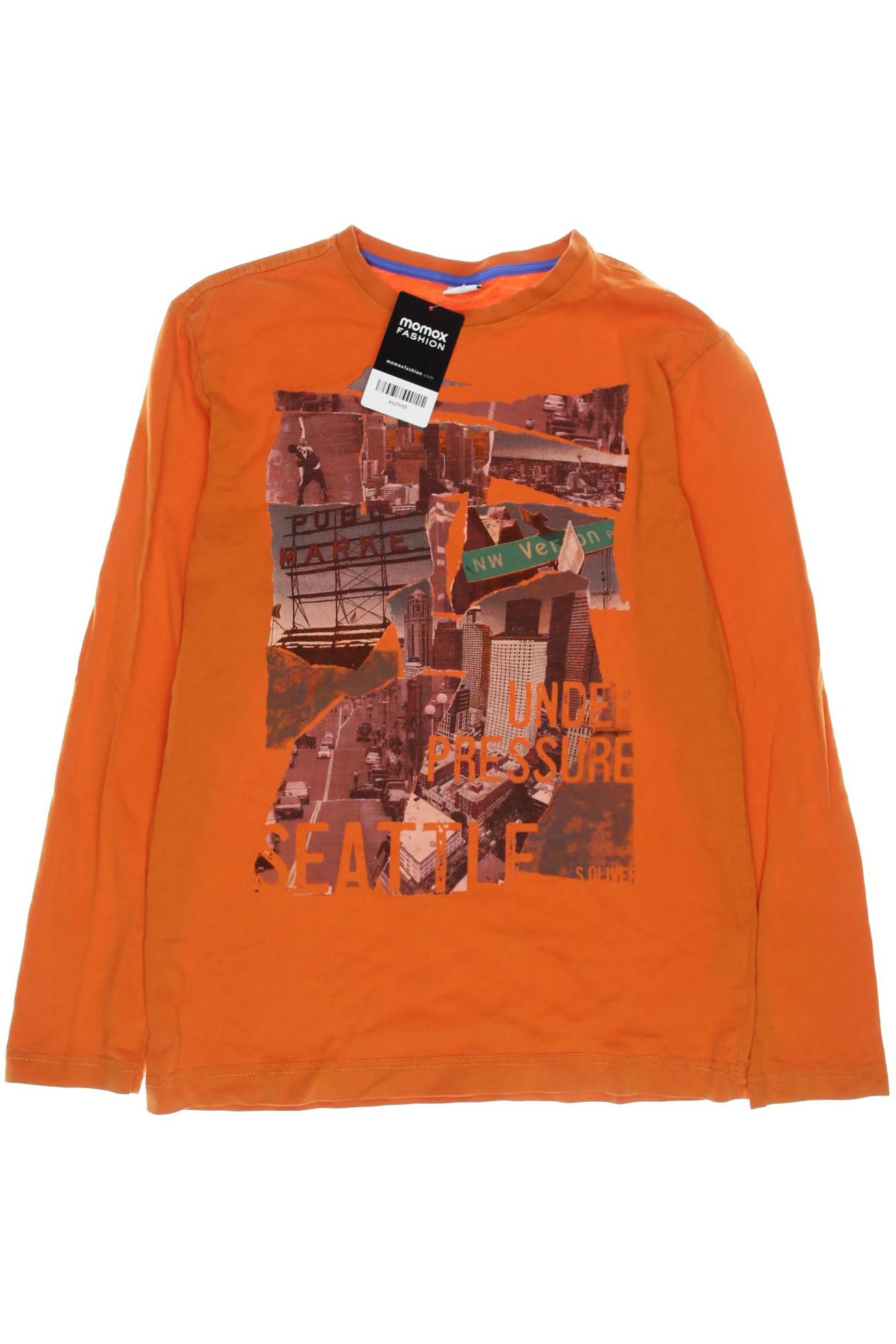 

s.Oliver Herren Langarmshirt, orange, Gr. 164