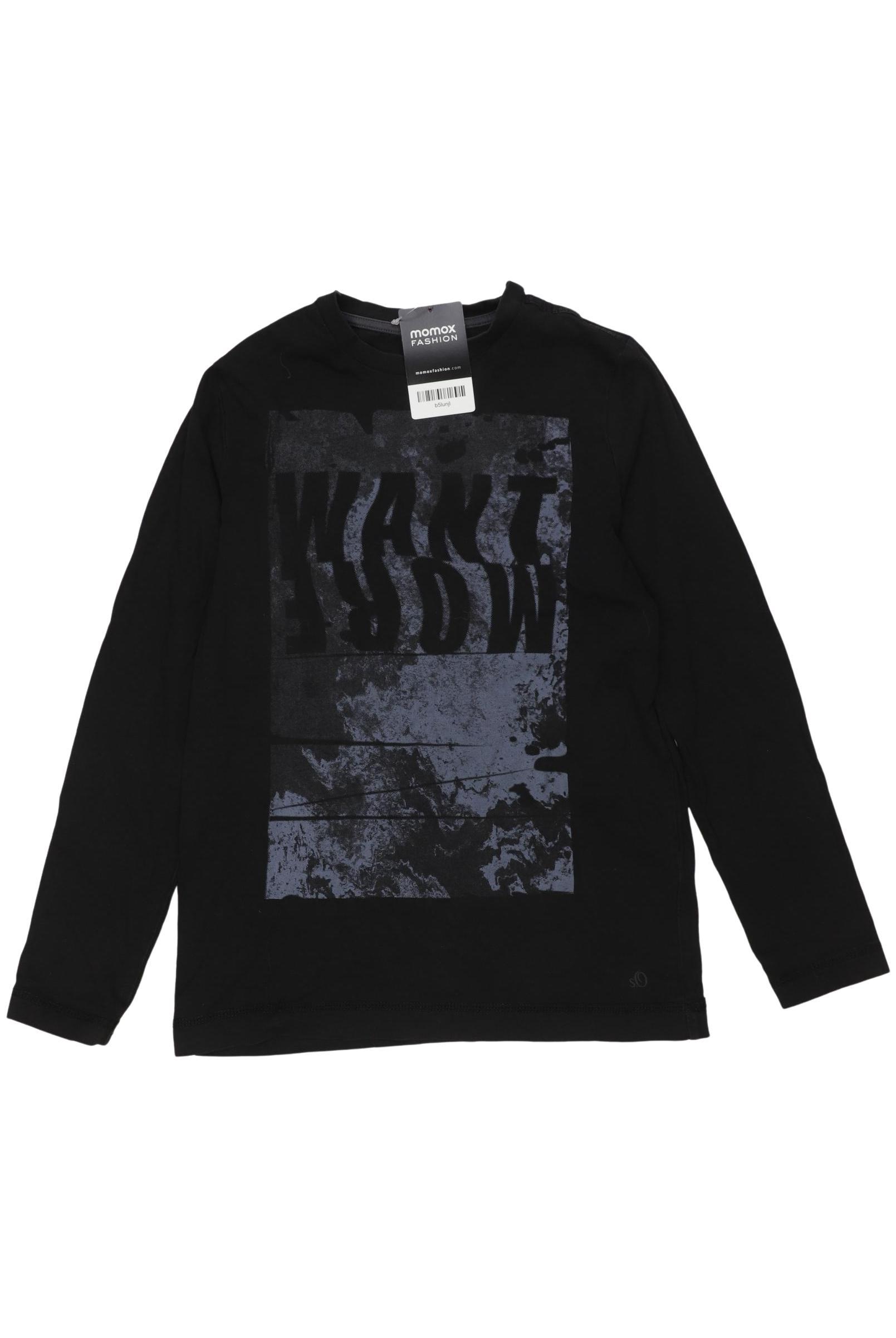 

s.Oliver Jungen Langarmshirt, schwarz, Gr. 152