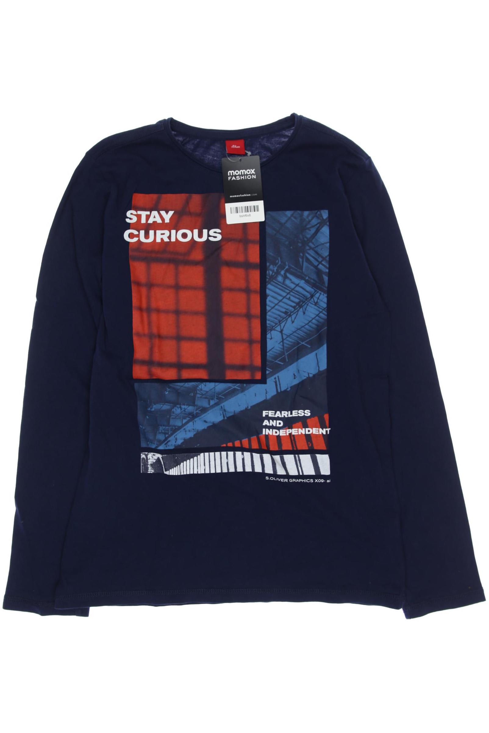 

s.Oliver Herren Langarmshirt, marineblau, Gr. 164