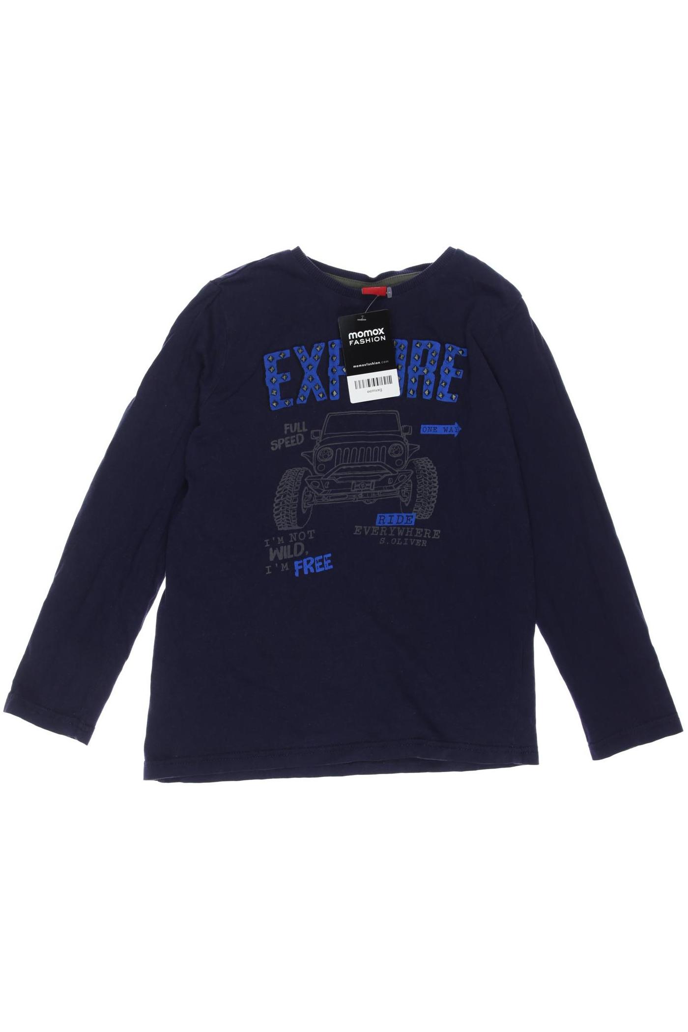 

s.Oliver Herren Langarmshirt, marineblau, Gr. 140