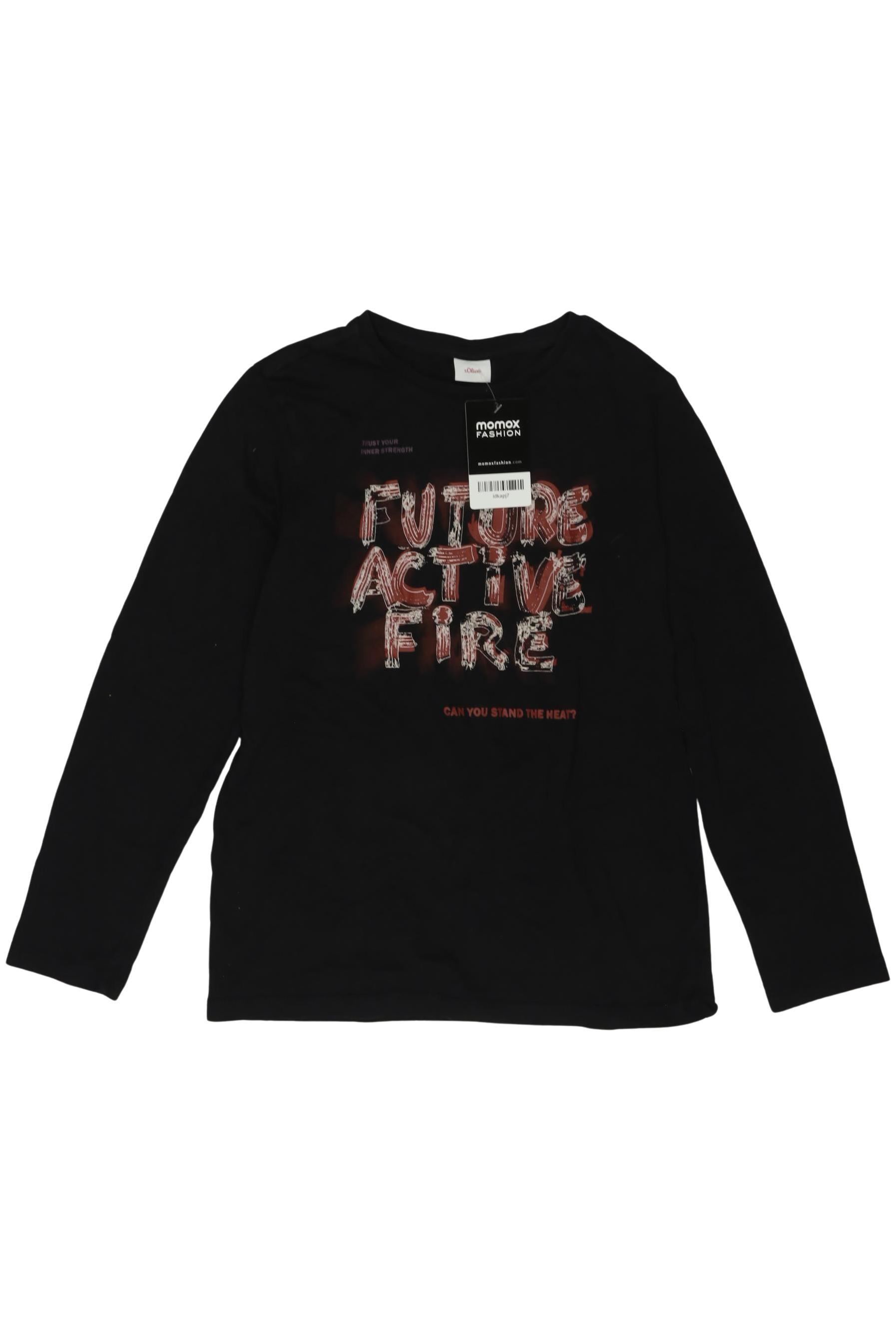 

s.Oliver Jungen Langarmshirt, schwarz, Gr. 152