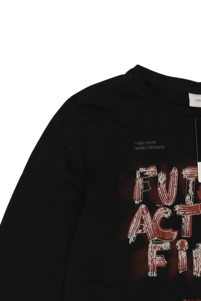 Thumbnail - s.Oliver Jungen Langarmshirt, schwarz, Gr. 152
