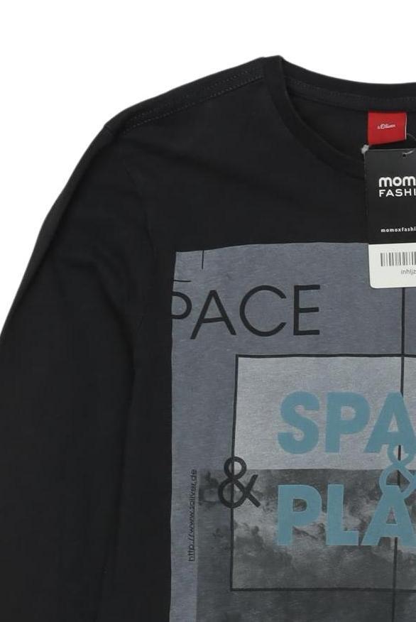 Thumbnail - s.Oliver Jungen Langarmshirt, schwarz, Gr. 164