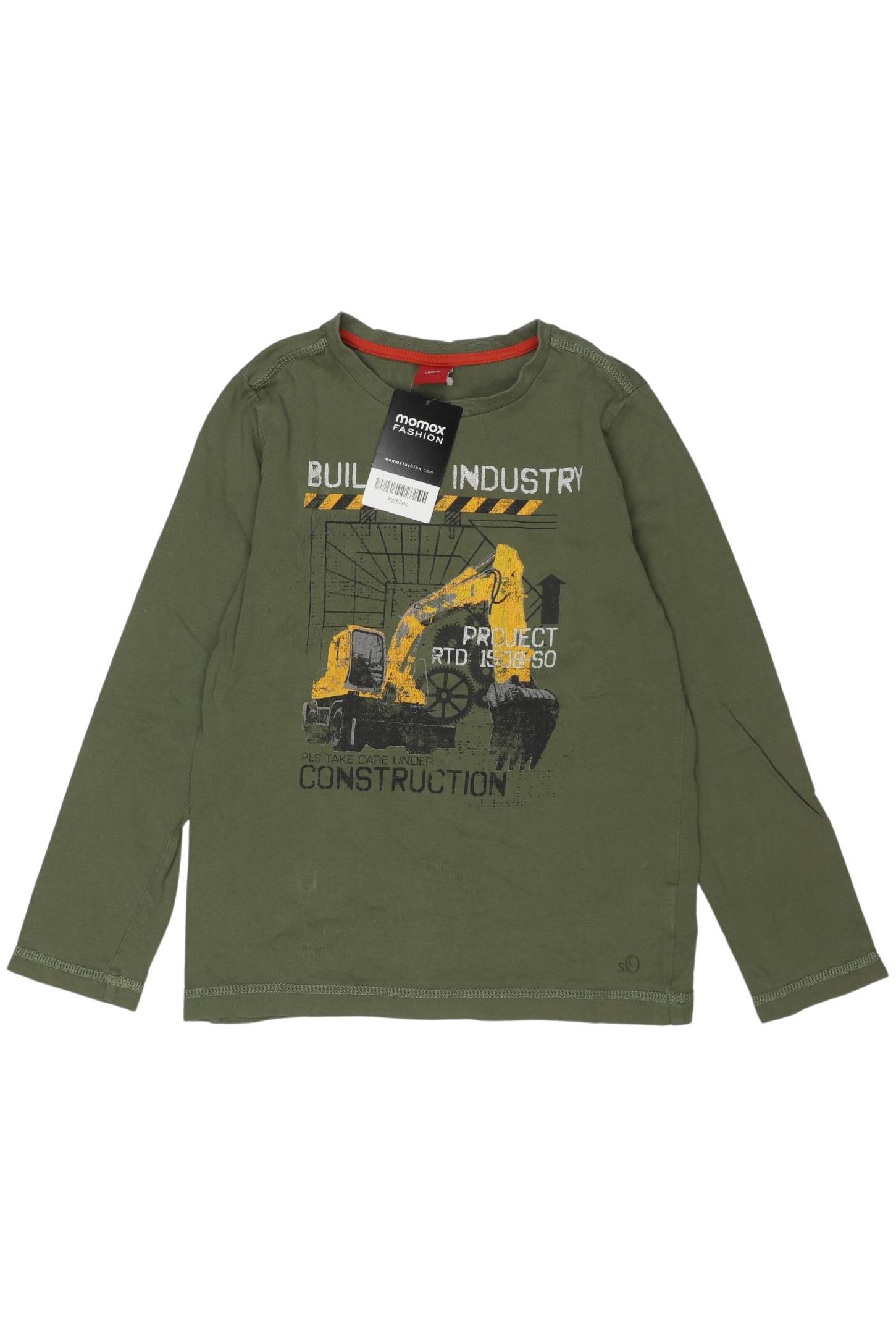 

s.Oliver Jungen Langarmshirt, grün, Gr. 128