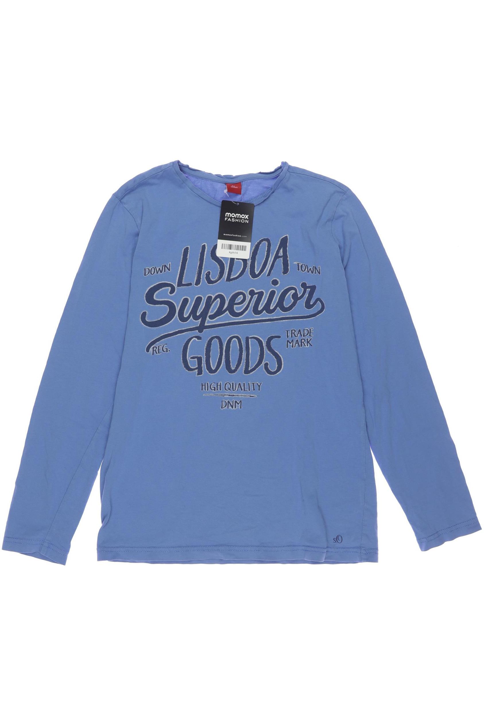 

s.Oliver Herren Langarmshirt, blau, Gr. 164