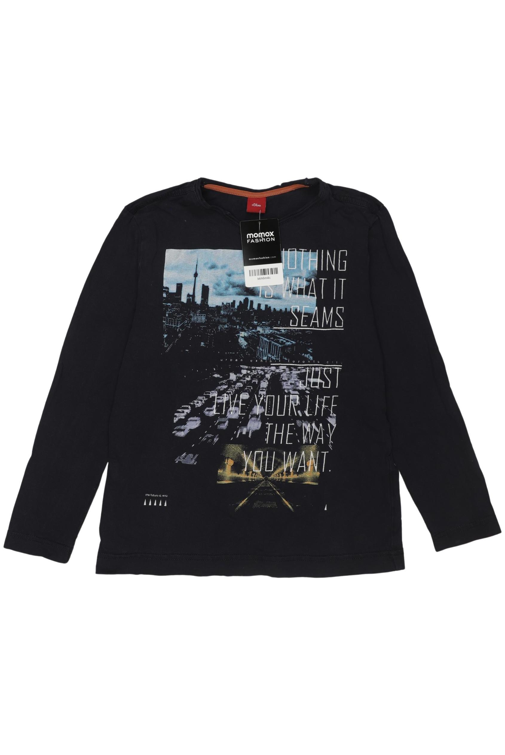 

s.Oliver Jungen Langarmshirt, marineblau, Gr. 140