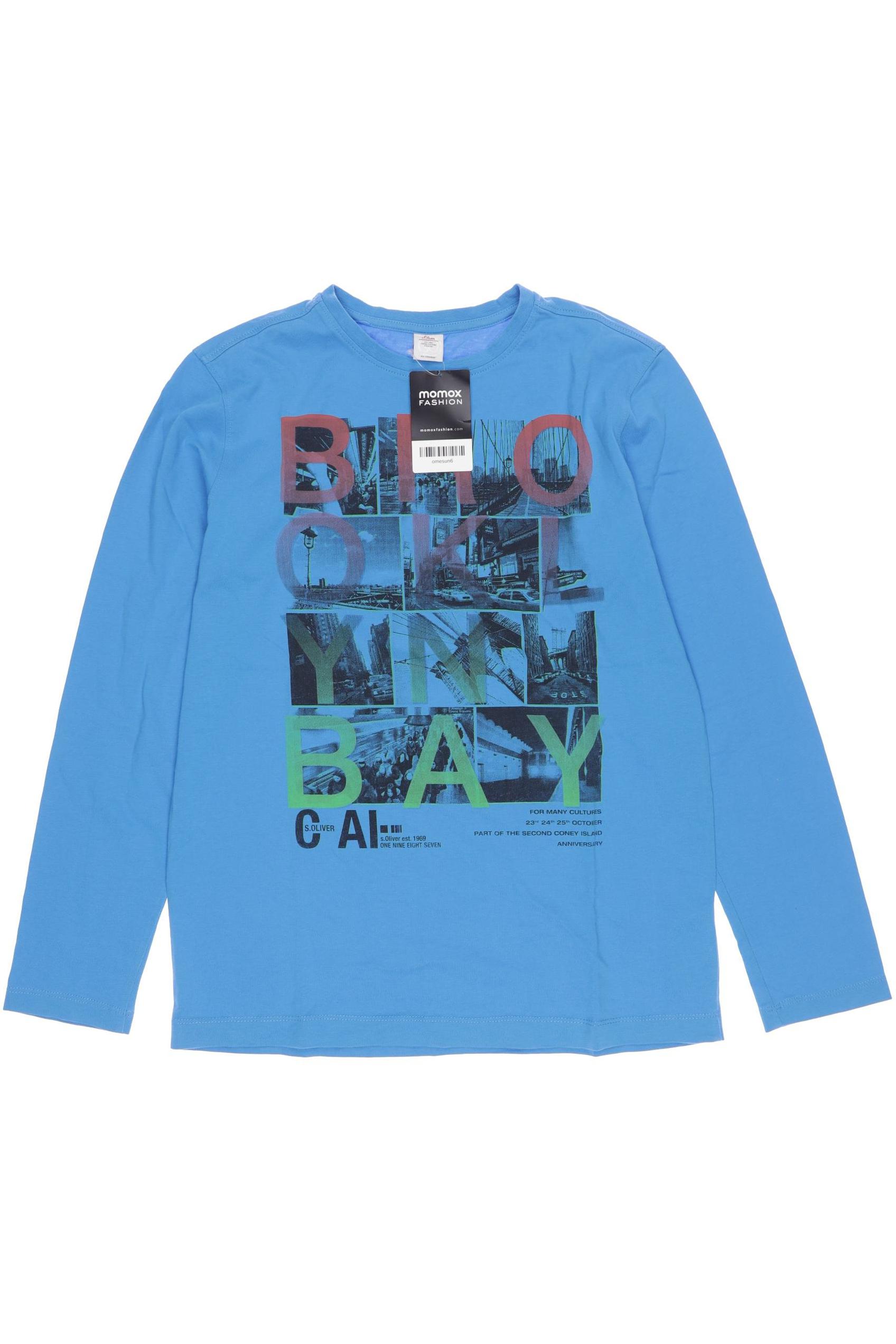 

s.Oliver Herren Langarmshirt, blau, Gr. 164
