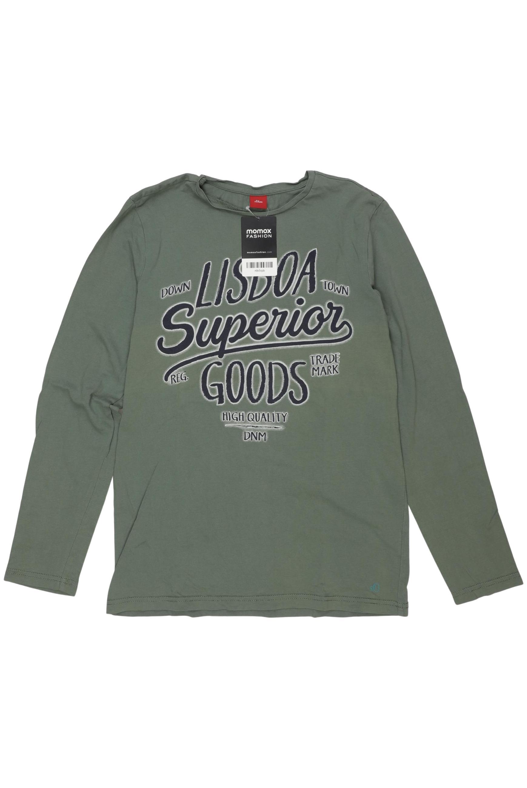 

s.Oliver Jungen Langarmshirt, grün, Gr. 164