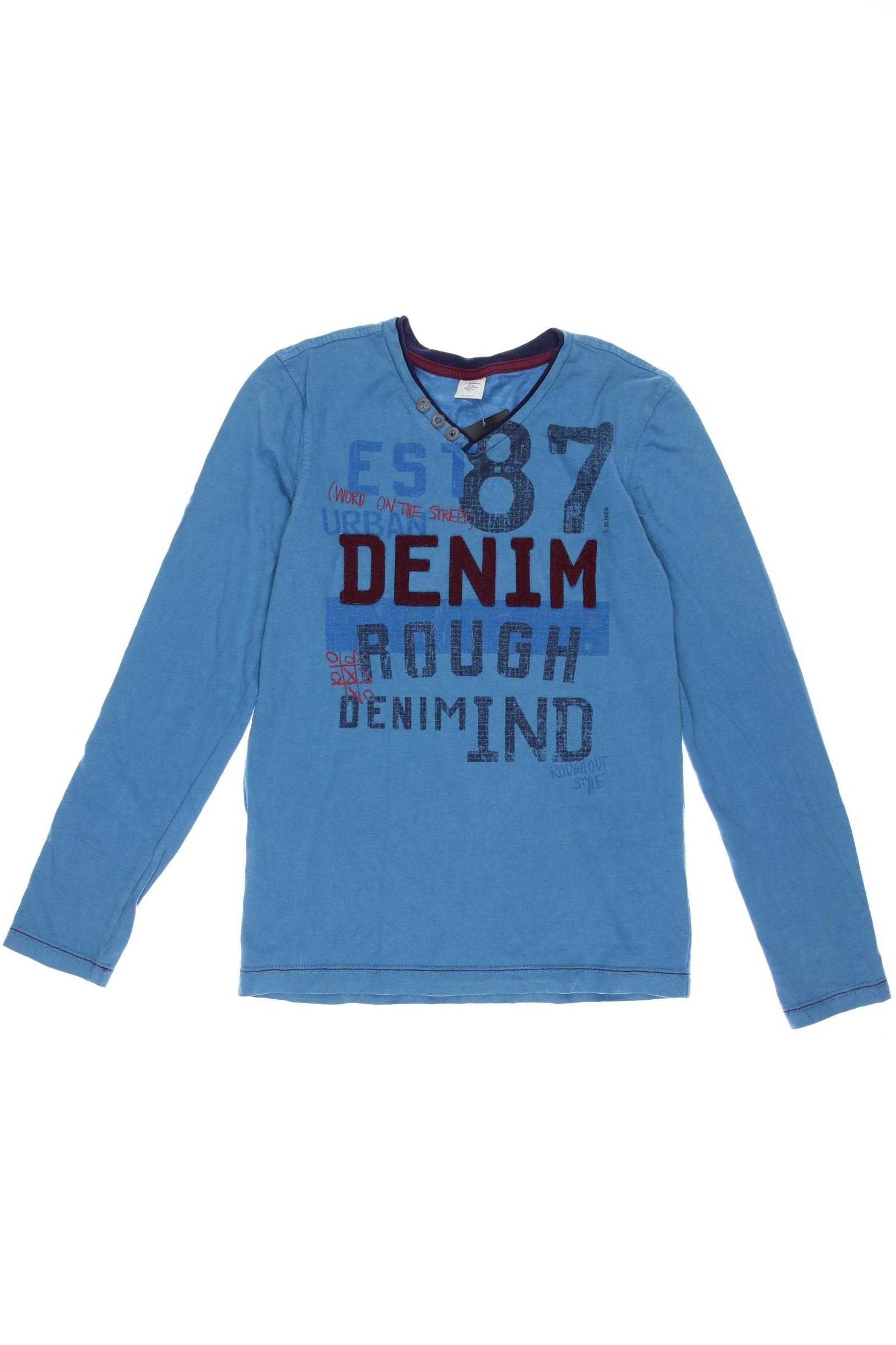

s.Oliver Herren Langarmshirt, blau, Gr. 164