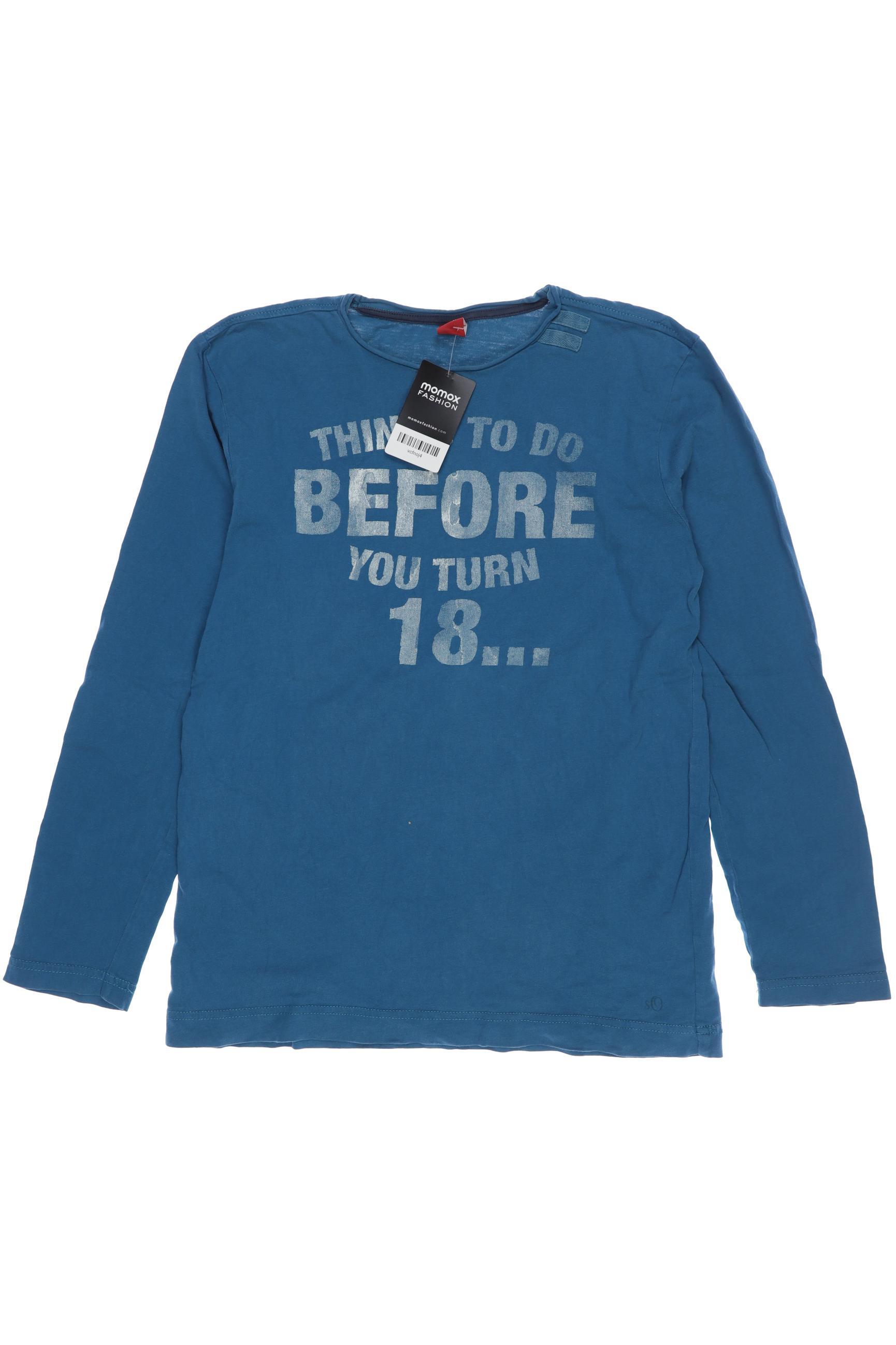 

s.Oliver Herren Langarmshirt, blau, Gr. 164