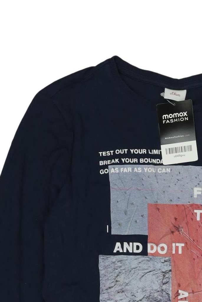 Thumbnail - s.Oliver Jungen Langarmshirt, marineblau, Gr. 164