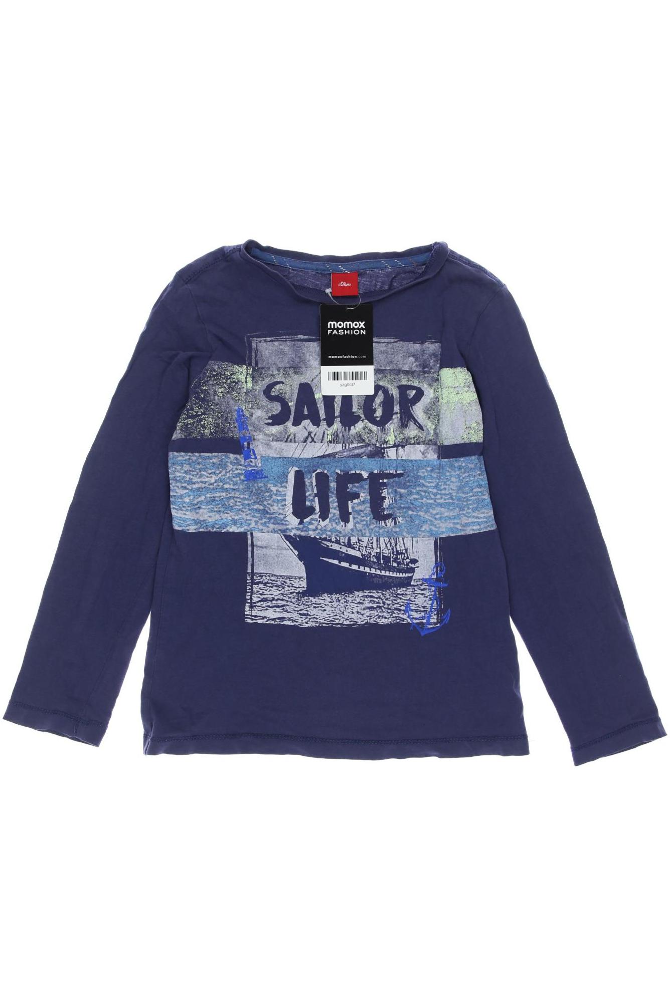 

s.Oliver Herren Langarmshirt, marineblau, Gr. 128
