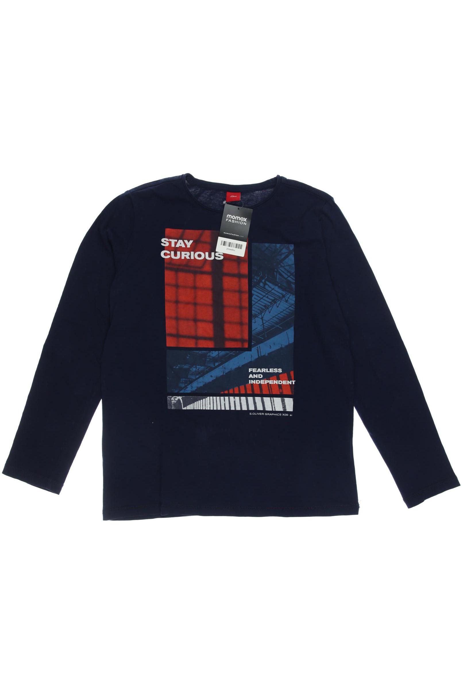 

s.Oliver Herren Langarmshirt, marineblau, Gr. 152