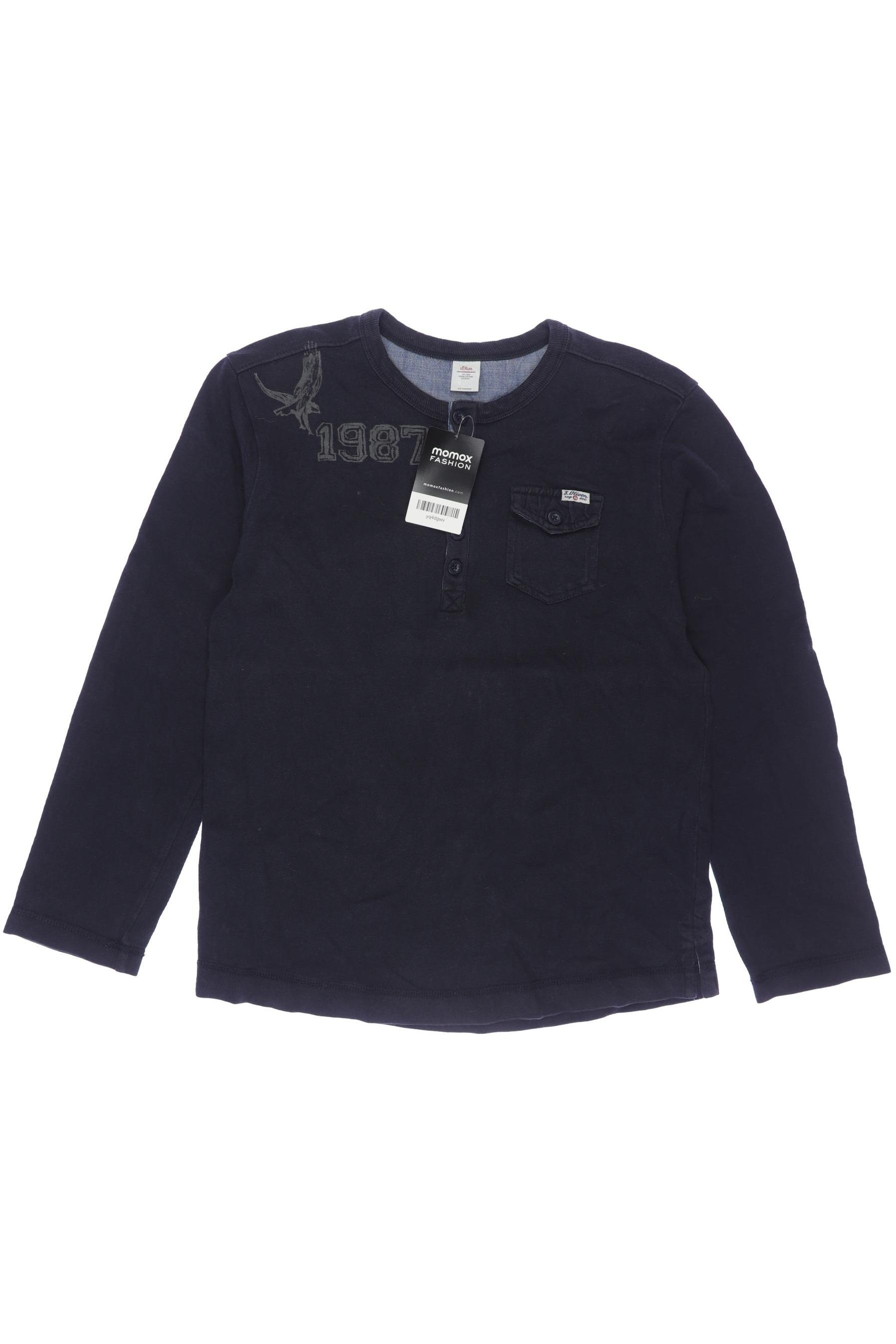 

s.Oliver Herren Langarmshirt, marineblau, Gr. 152