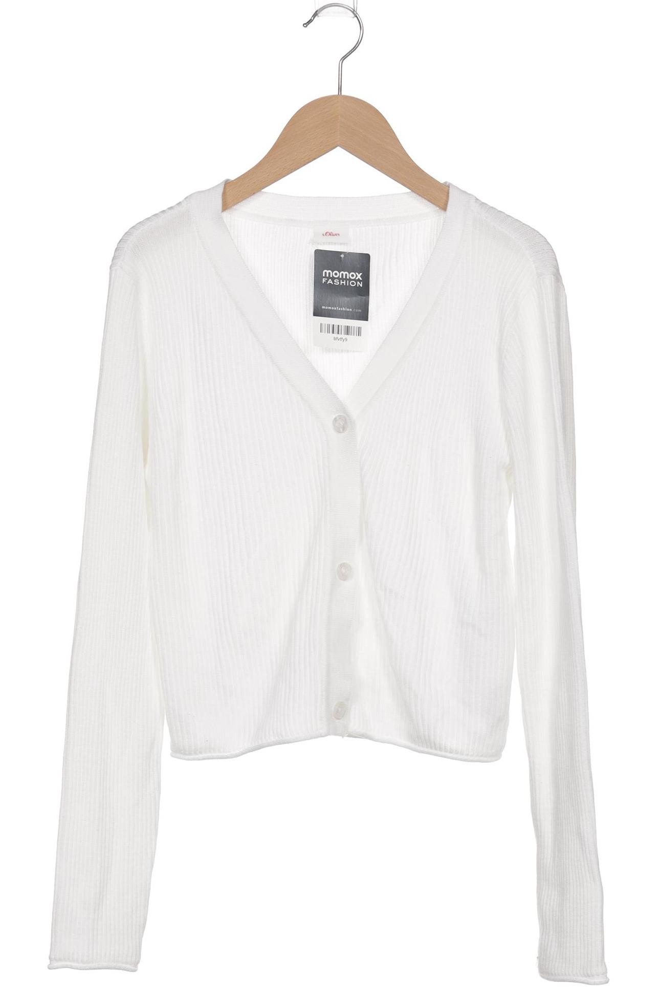 

s.Oliver Damen Strickjacke, weiß, Gr. 176
