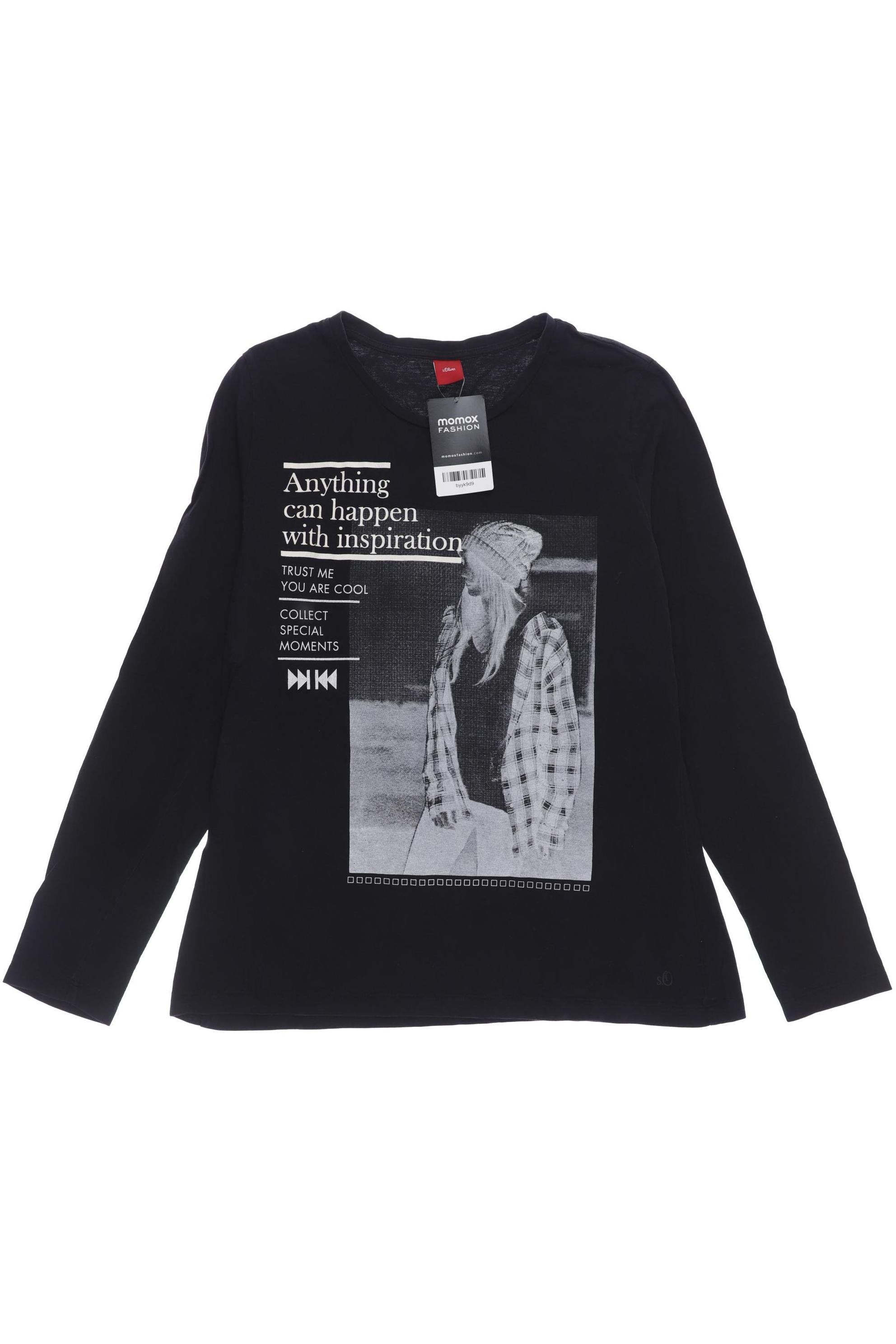 

s.Oliver Damen Langarmshirt, schwarz, Gr. 164