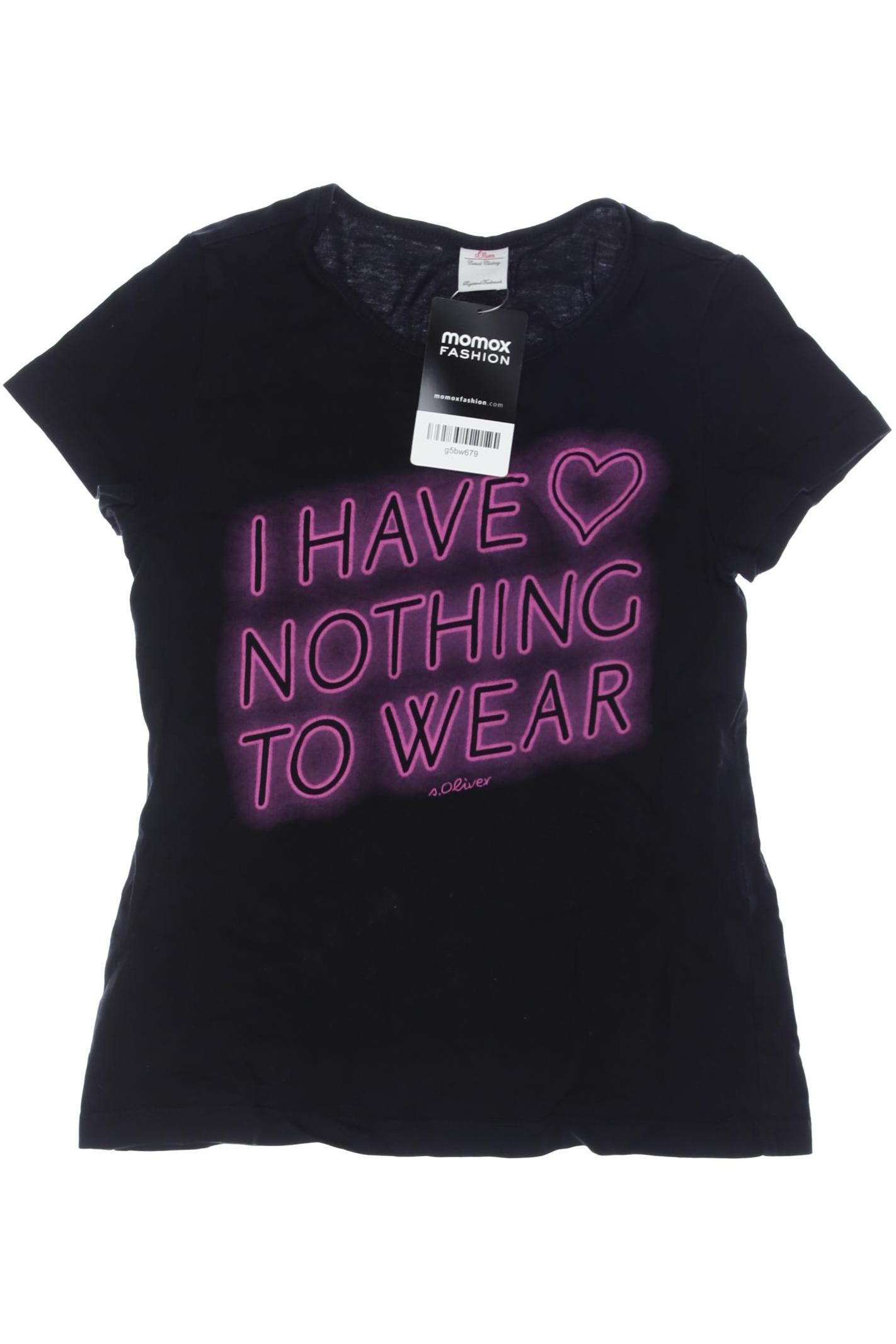 

s.Oliver Damen T-Shirt, schwarz, Gr. 140