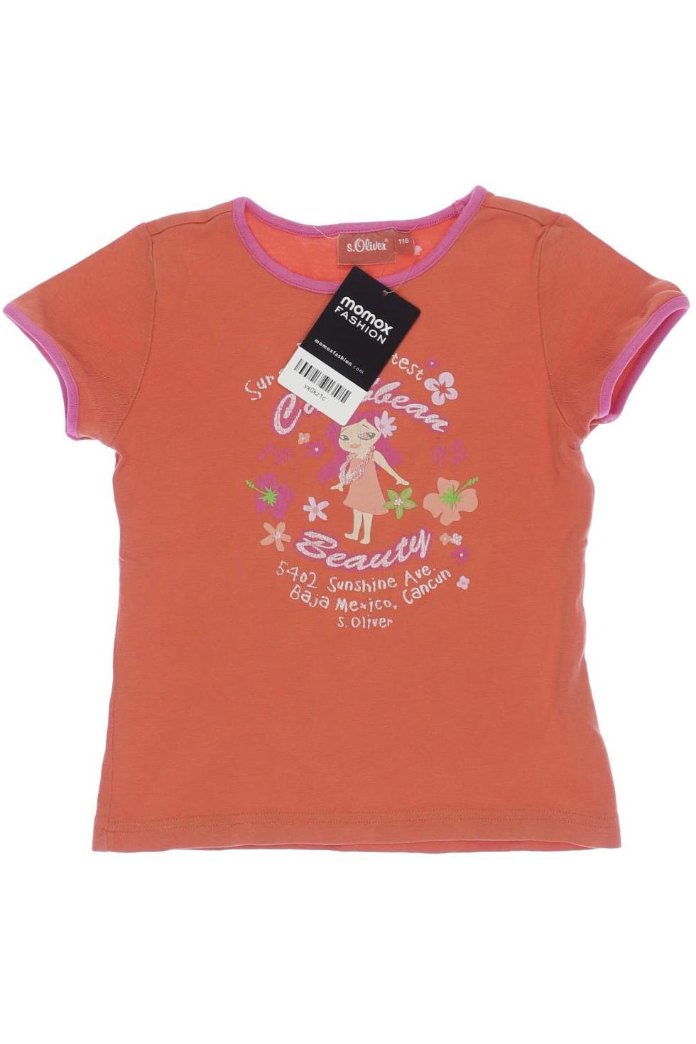 

s.Oliver Damen T-Shirt, orange, Gr. 116