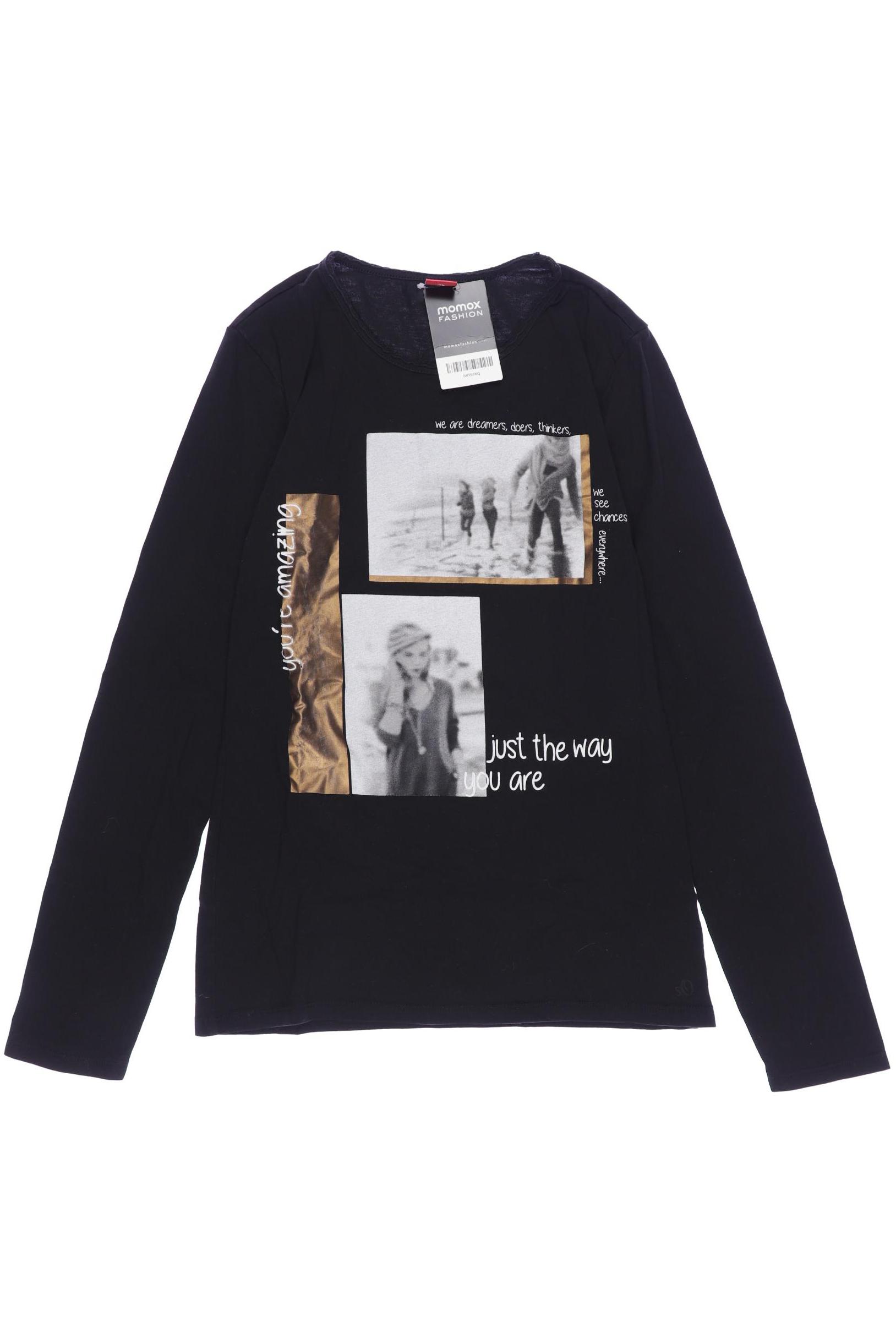 

s.Oliver Damen Langarmshirt, schwarz, Gr. 176