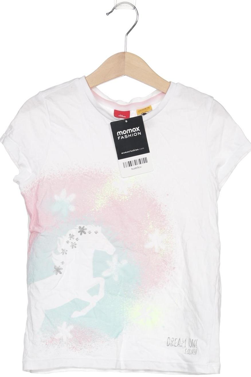 

s.Oliver Damen T-Shirt, weiß, Gr. 128