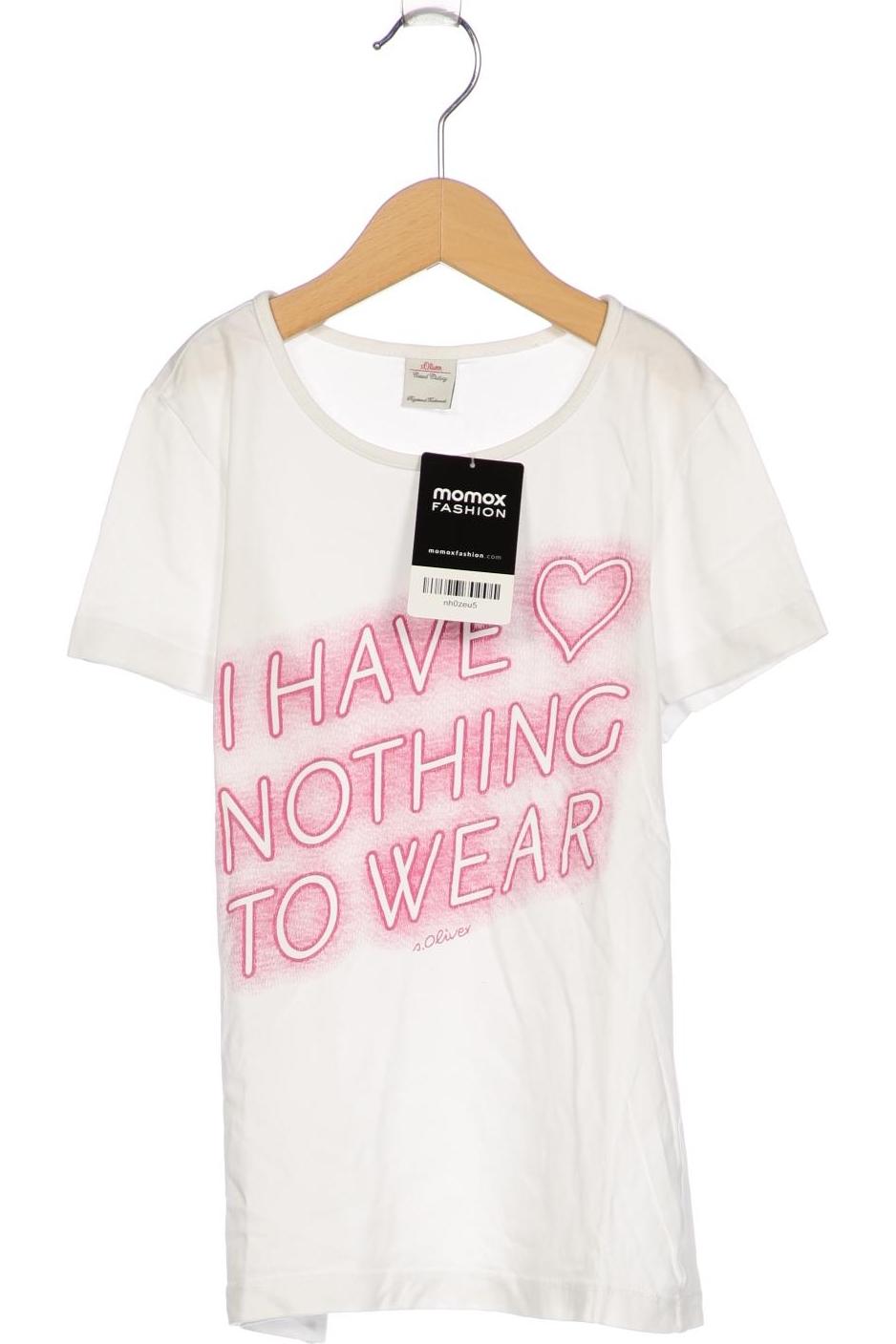 

s.Oliver Damen T-Shirt, weiß, Gr. 140
