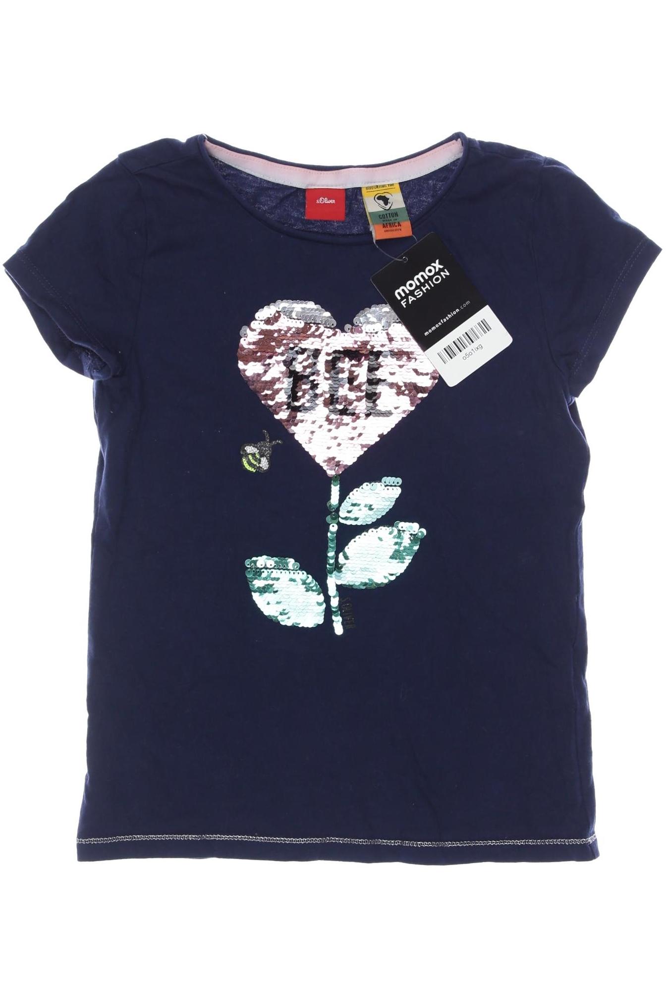 

s.Oliver Damen T-Shirt, marineblau, Gr. 128