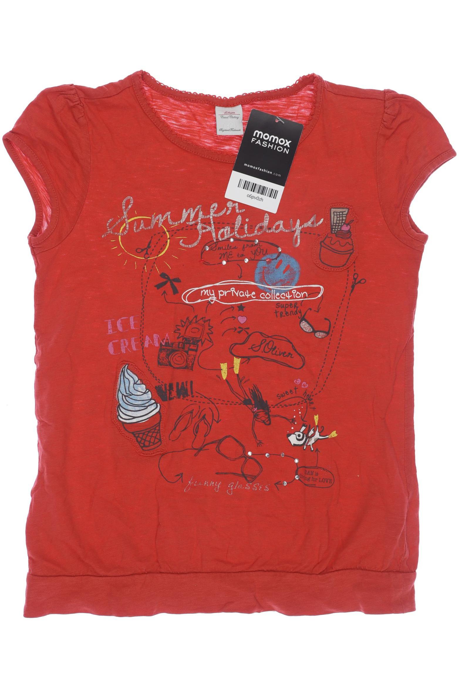 

s.Oliver Damen T-Shirt, rot, Gr. 128