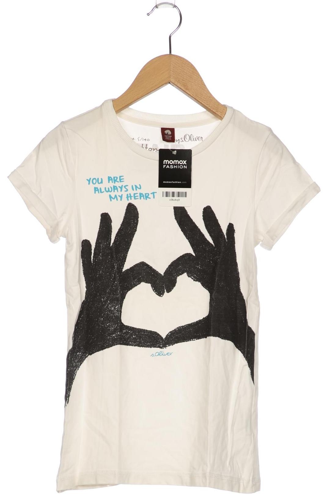 

s.Oliver Damen T-Shirt, weiß, Gr. 140