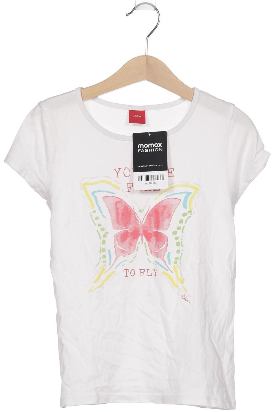 

s.Oliver Damen T-Shirt, weiß, Gr. 128
