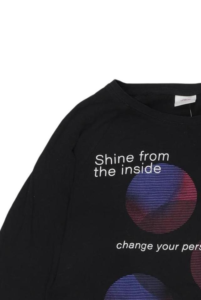 Thumbnail - s.Oliver Mädchen Langarmshirt, schwarz, Gr. 164