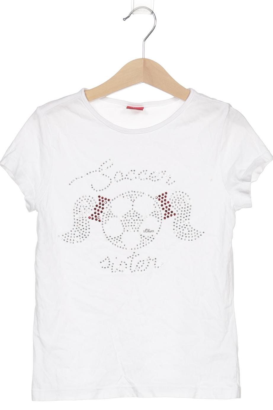 

s.Oliver Damen T-Shirt, weiß, Gr. 128