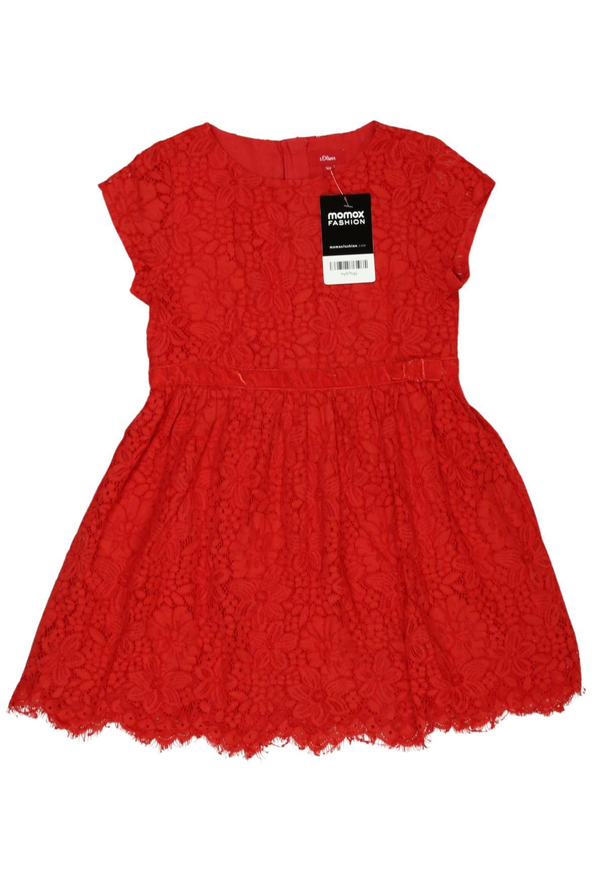 

s.Oliver Mädchen Kleid, rot, Gr. 122