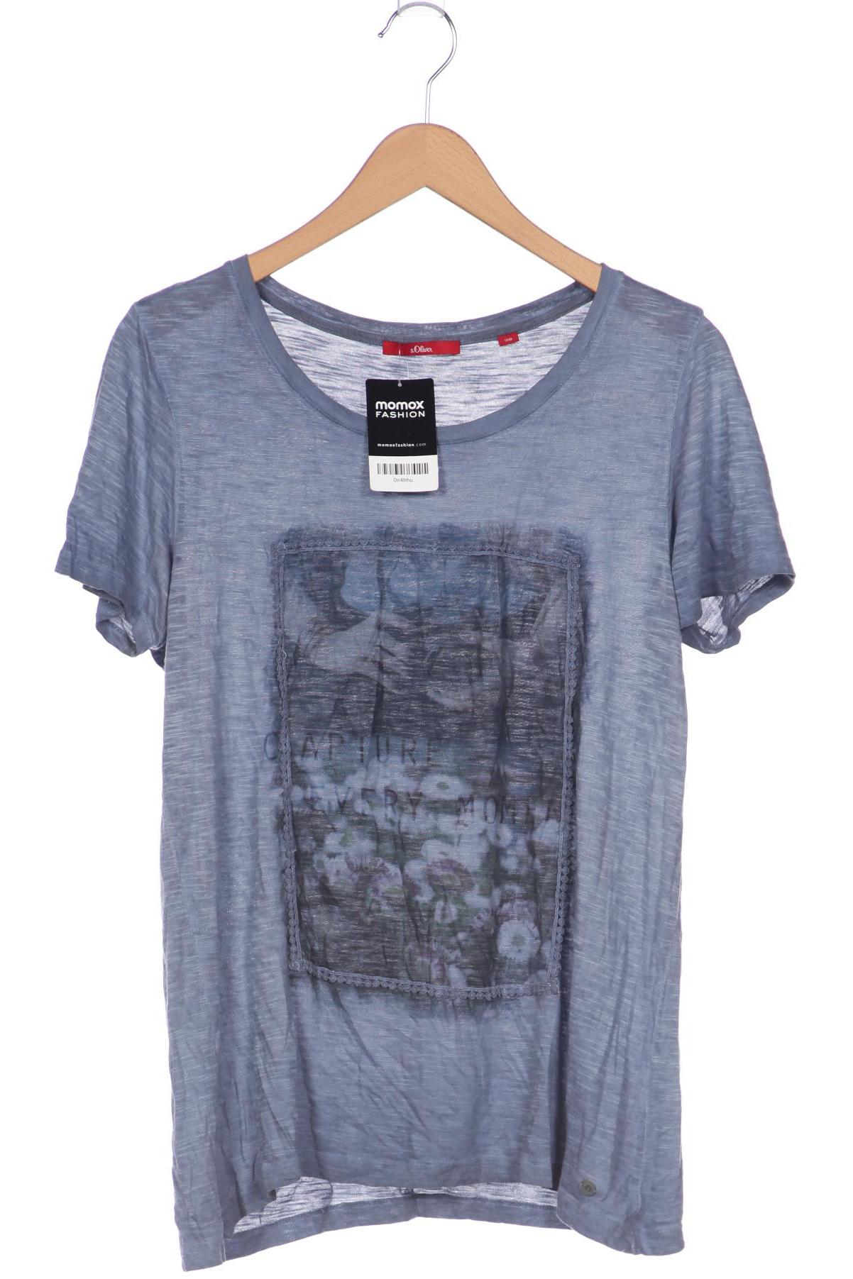 

s.Oliver Selection Damen T-Shirt, blau, Gr. 38